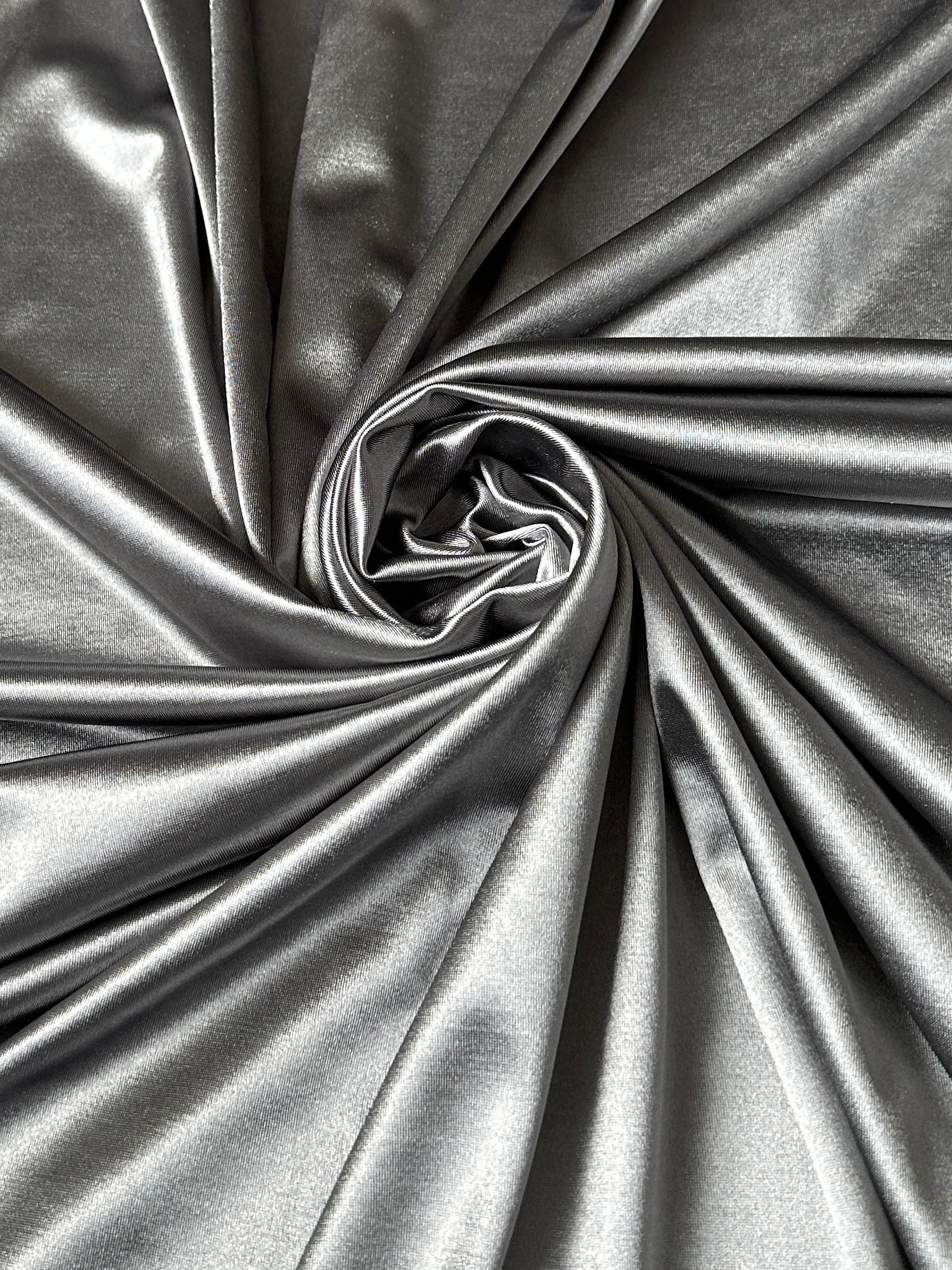 Silver Shiny Nylon Spandex - Image 4