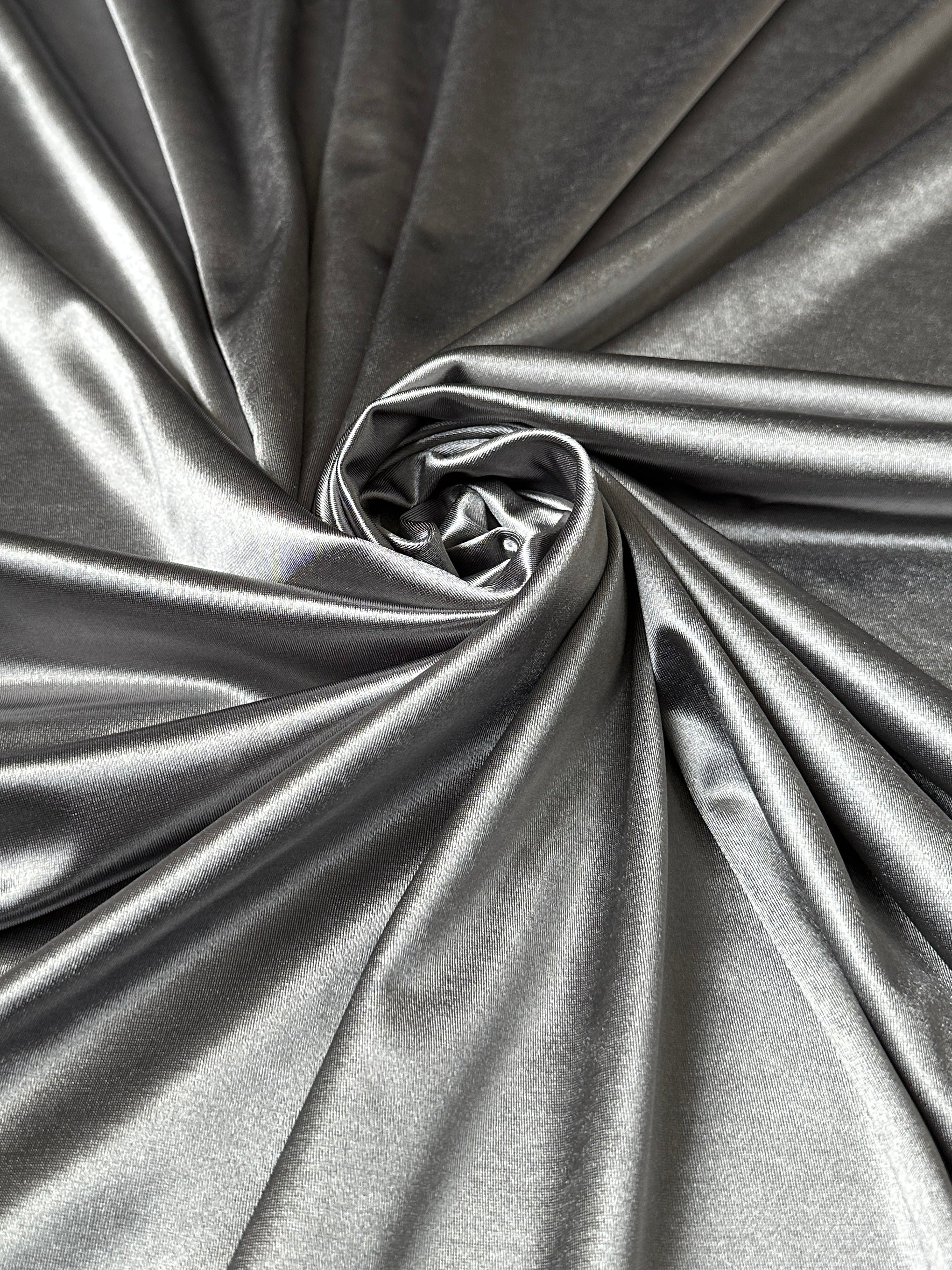 Silver Shiny Nylon Spandex - Image 5