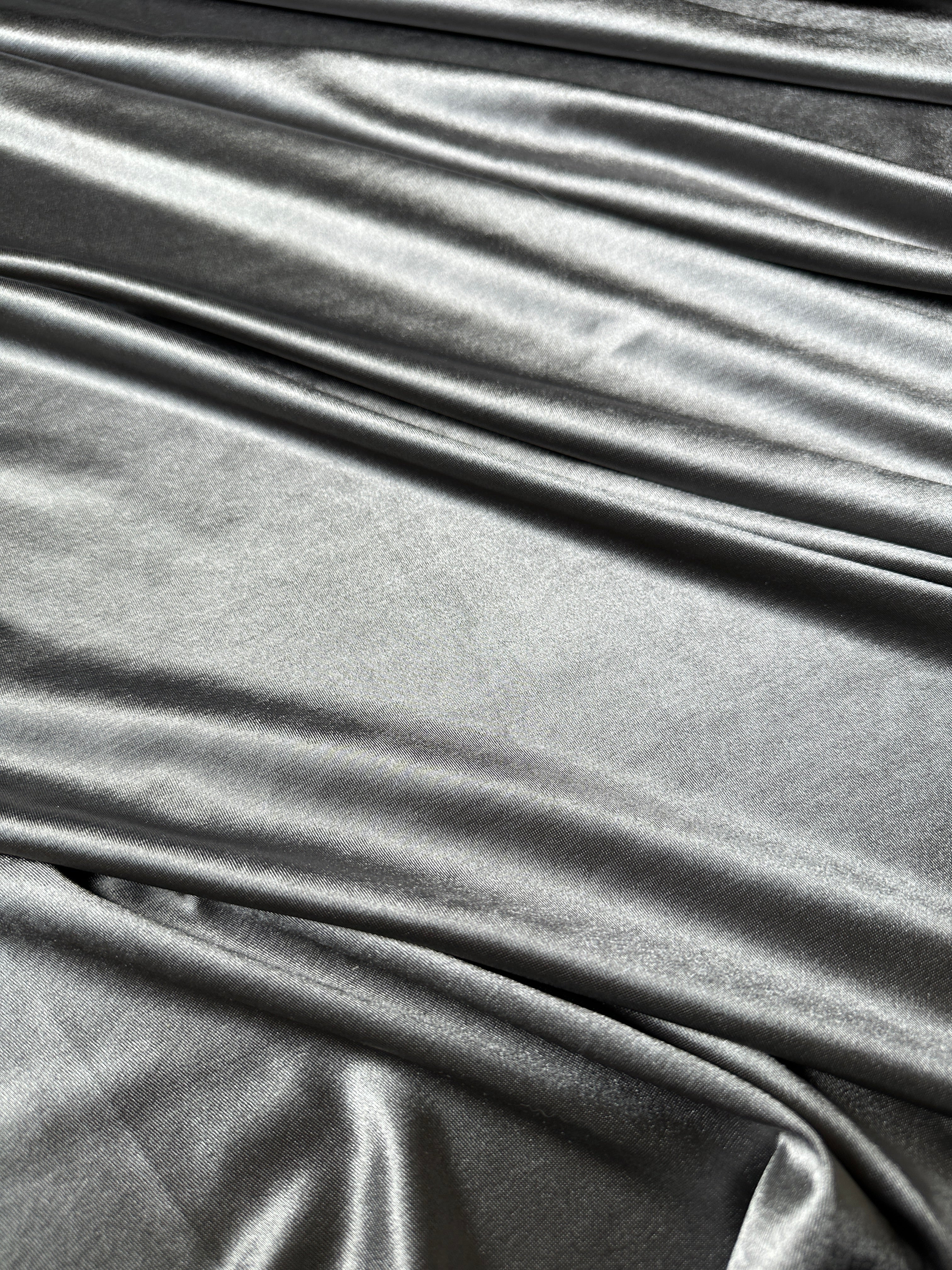Silver Shiny Nylon Spandex - Image 6