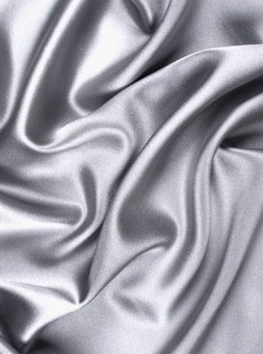 Silver Silky Stretch Satin - Image 2
