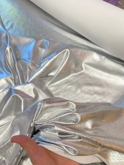 Silver Slinky Foiled Jersey - Image 2