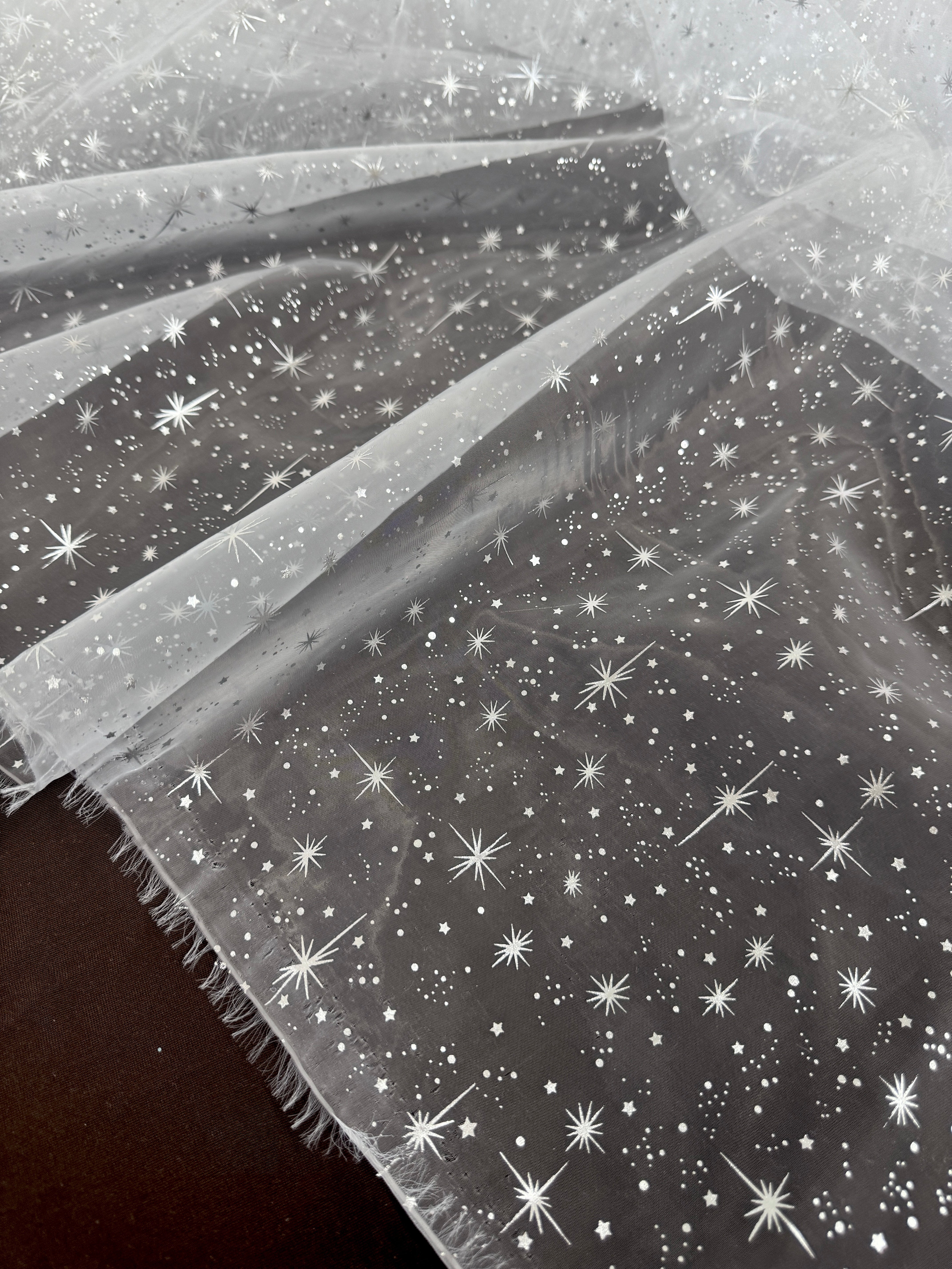 Silver Shooting Star Organza - Image 2