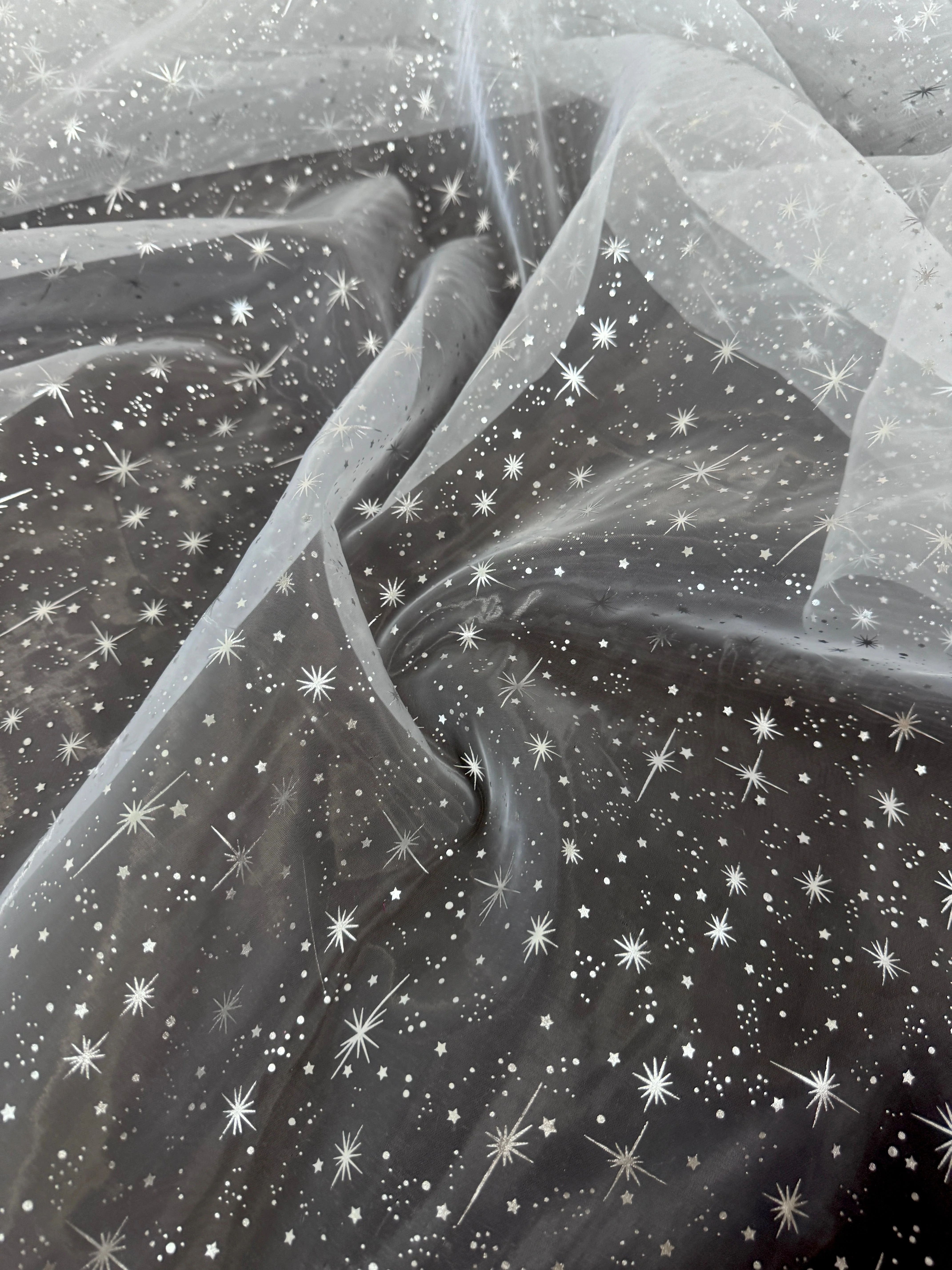 Silver Shooting Star Organza - Image 5