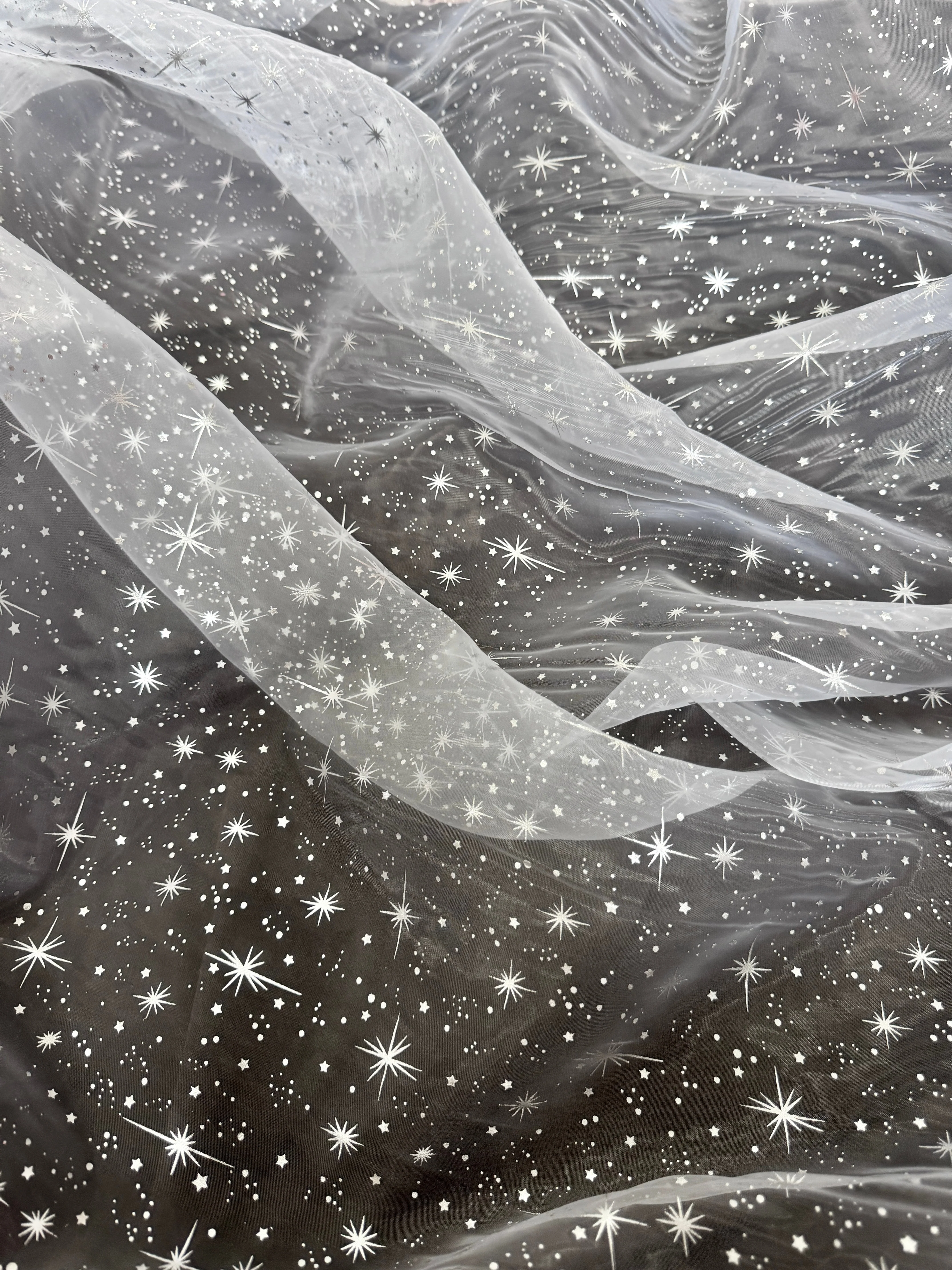 Silver Shooting Star Organza - Image 7