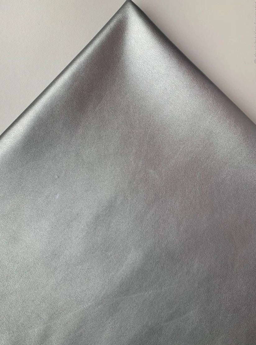 Silver Stretch Faux Leather - Image 6