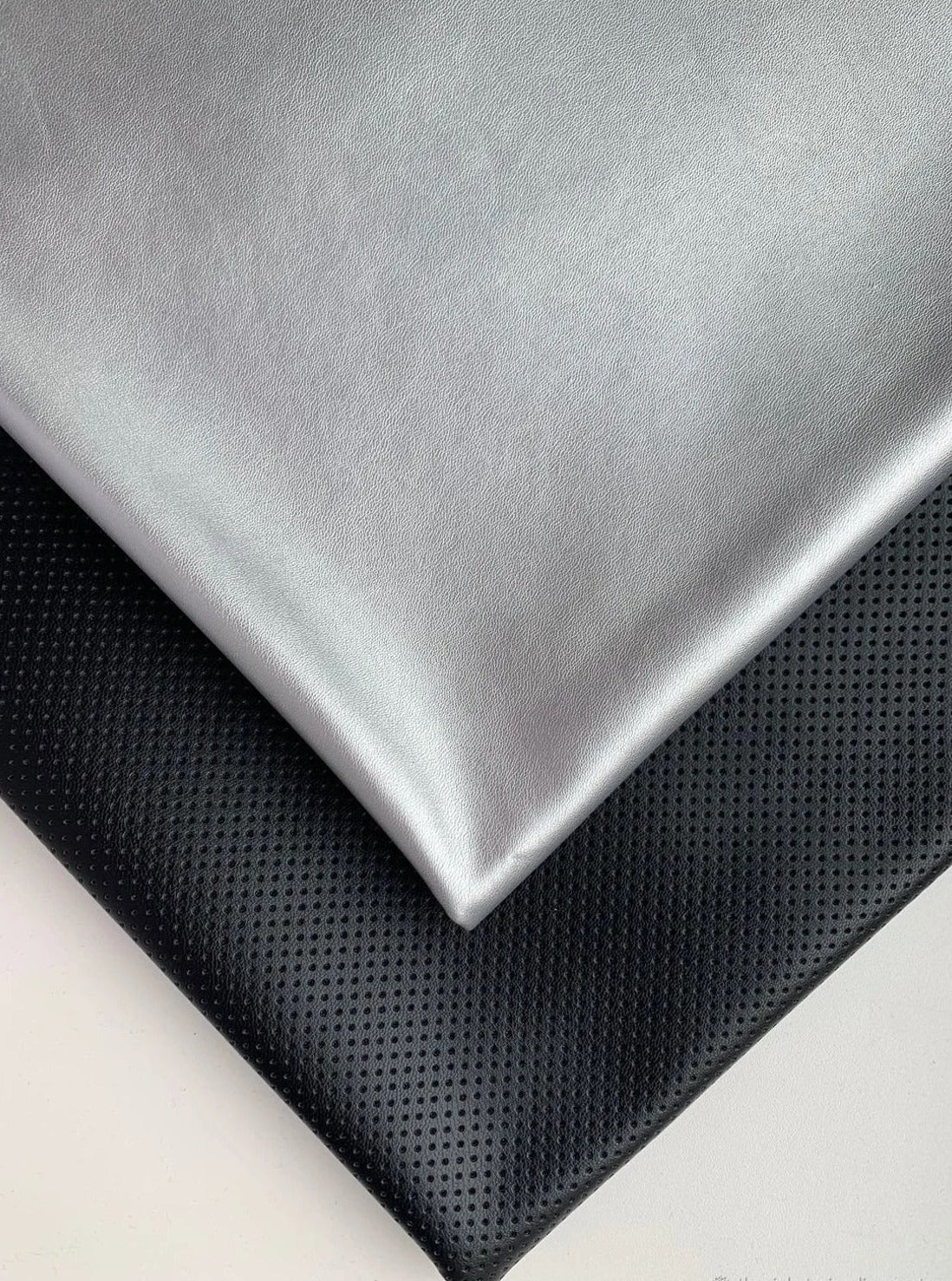 Silver Stretch Faux Leather - Image 8