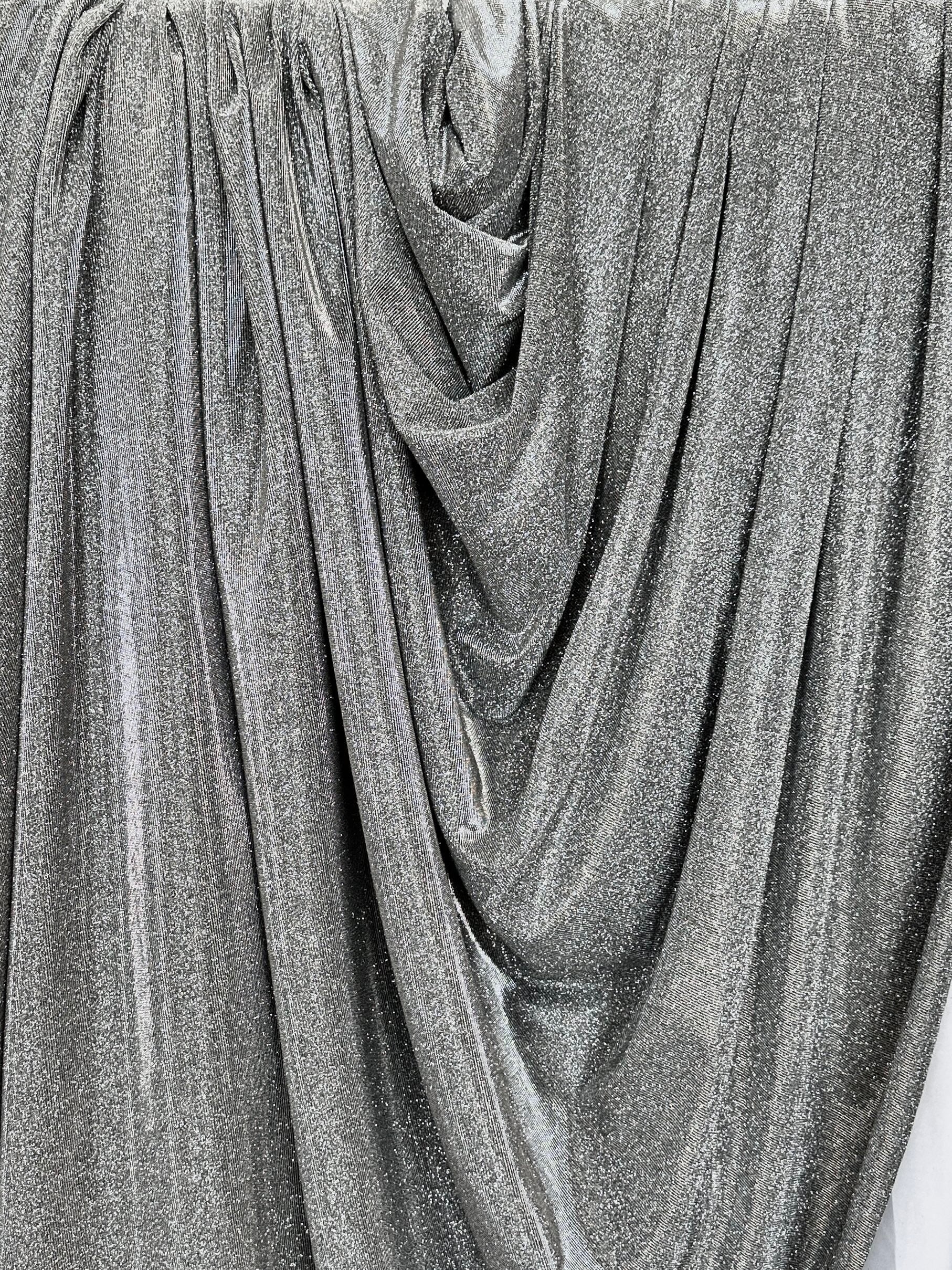 Silver Stretch Metallic Lurex - Image 4