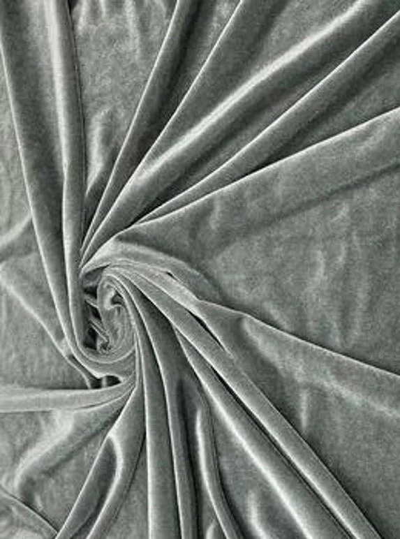 Silver Stretch Velvet - Image 3