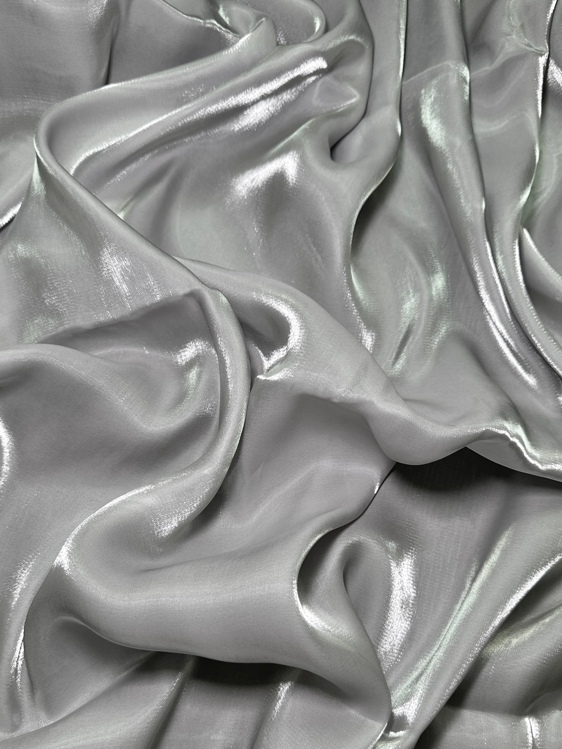 Silver Water Liquid Shimmery Chiffon
