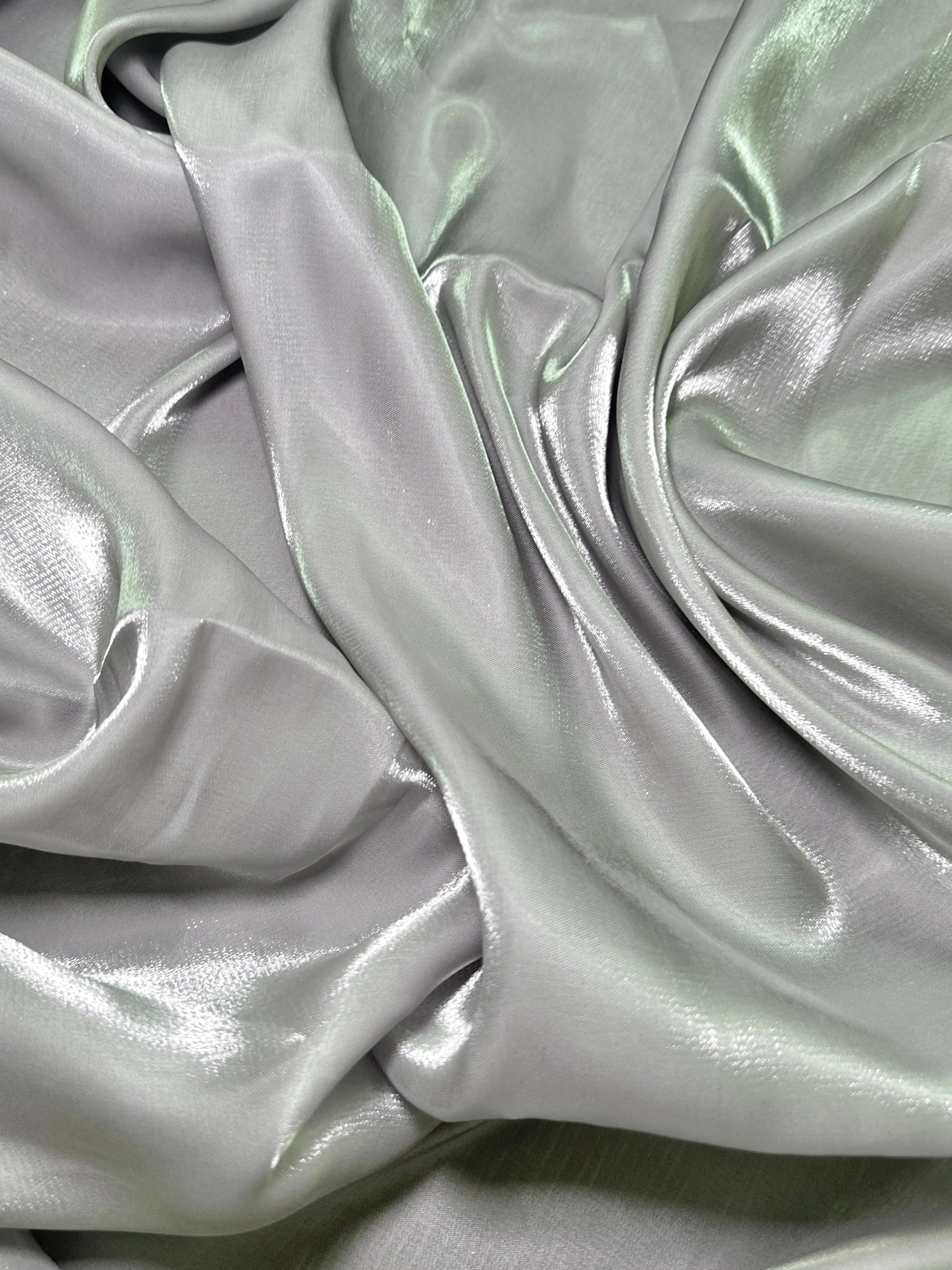 Silver Water Liquid Shimmery Chiffon - Image 2