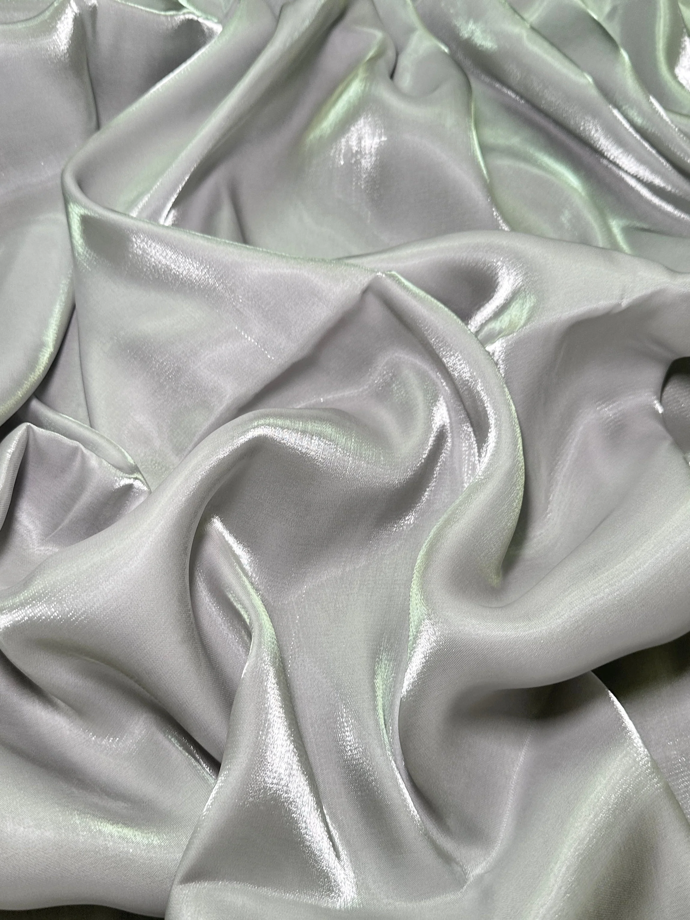 Silver Water Liquid Shimmery Chiffon - Image 6