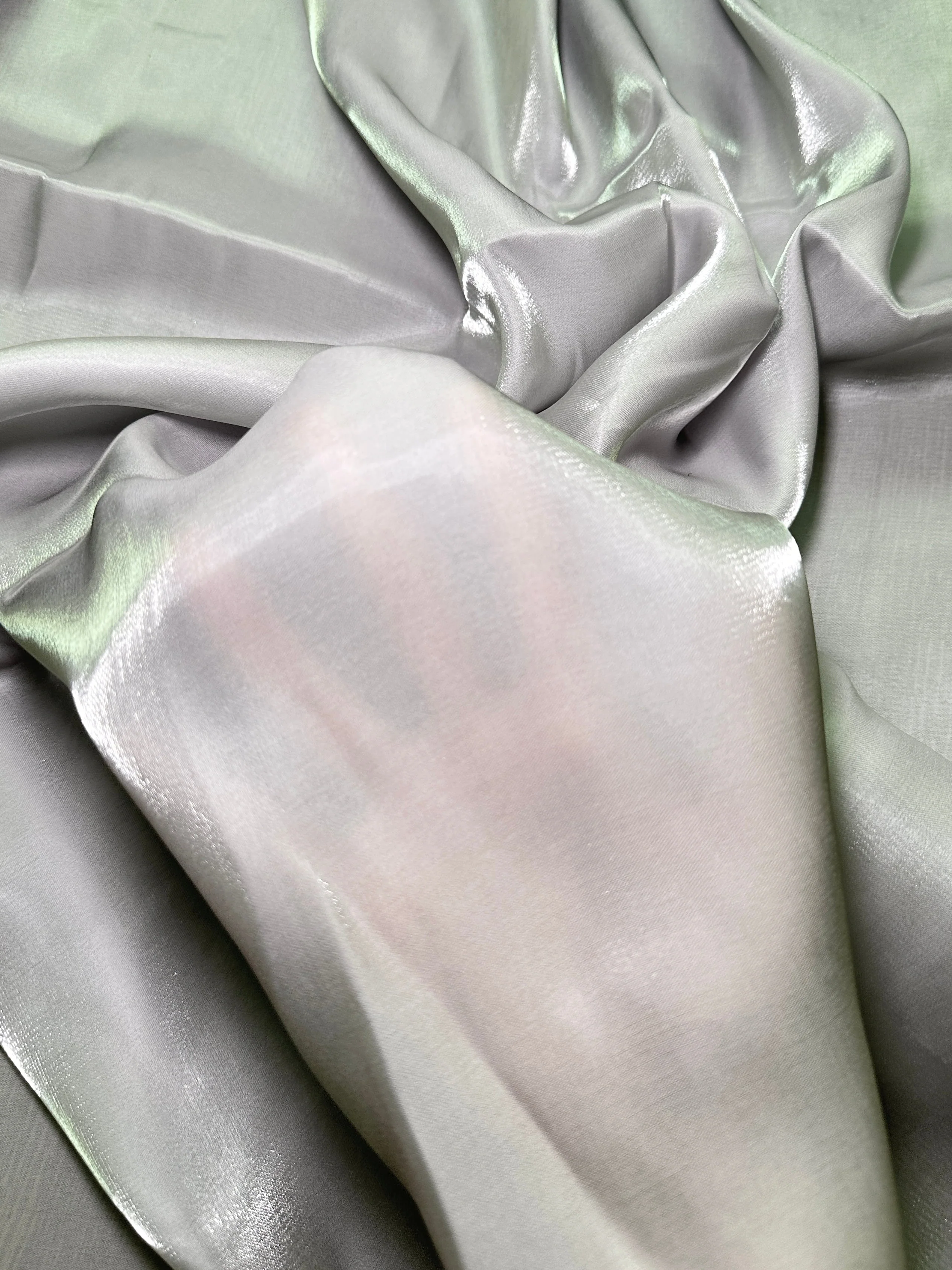Silver Water Liquid Shimmery Chiffon - Image 8