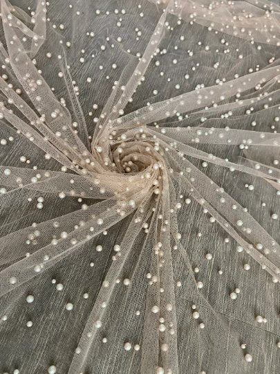 Skin Tone Pearl Tulle - Image 3