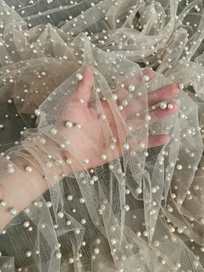 Skin Tone Pearl Tulle - Image 4