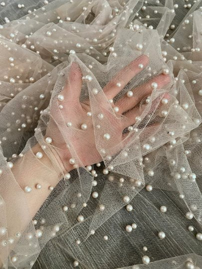 Skin Tone Pearl Tulle - Image 7