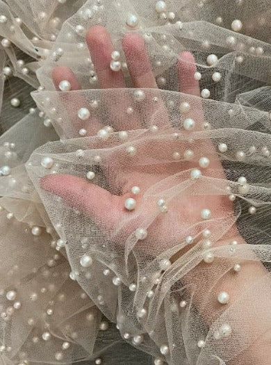 Skin Tone Pearl Tulle - Image 9