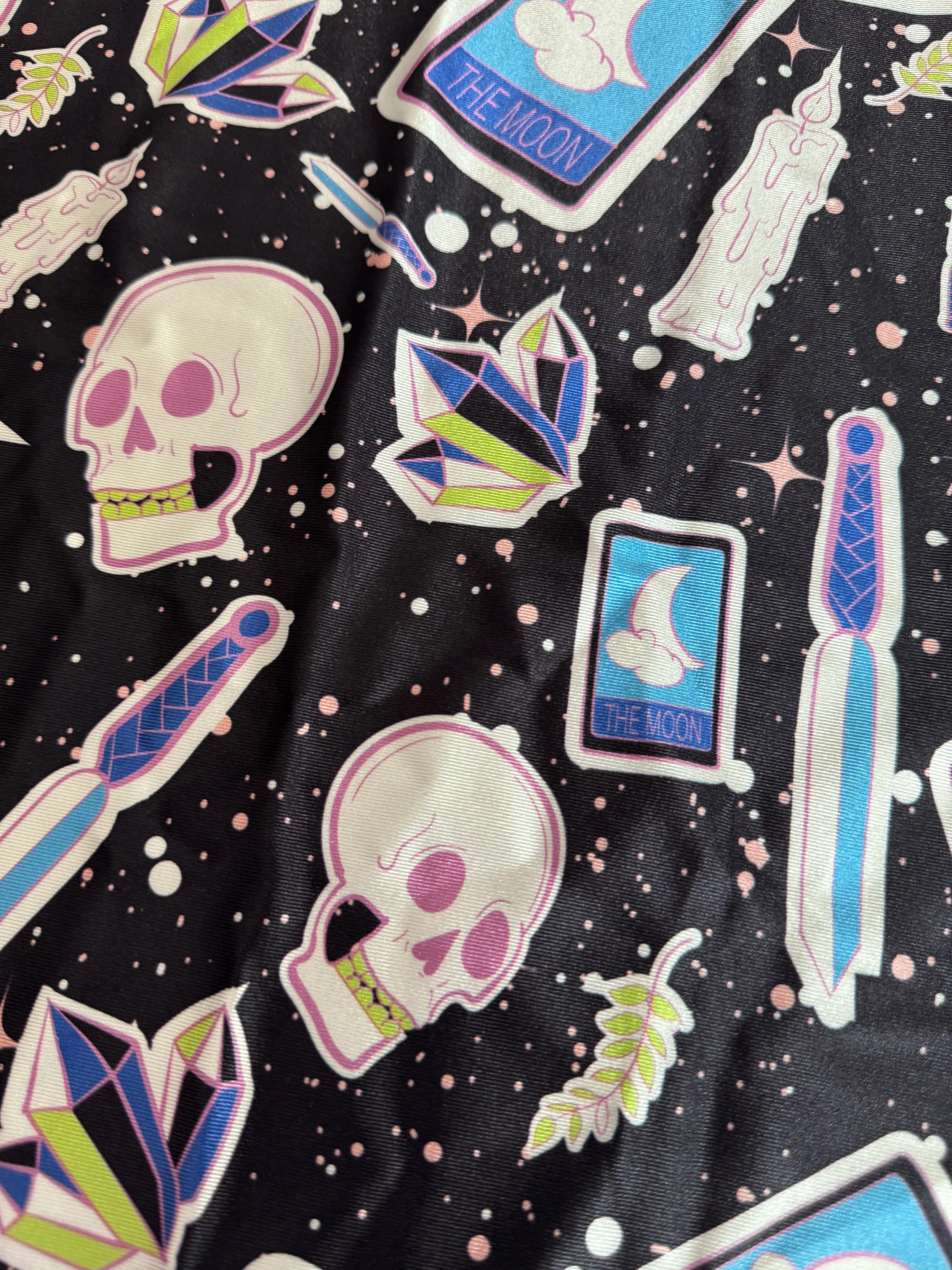 Skull Tarot Print Nylon Spandex - Image 2