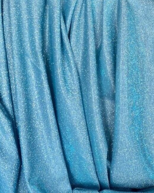 Baby Blue Stretch Metallic Lurex