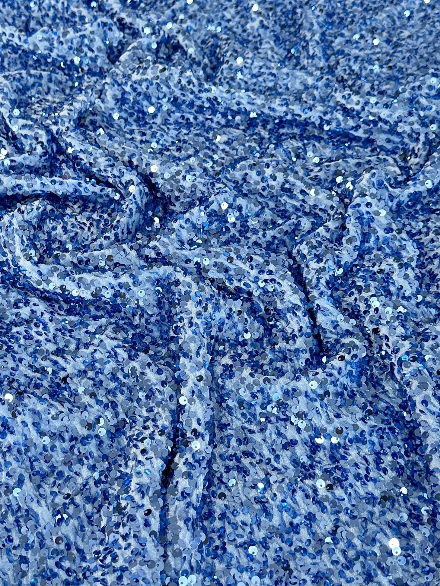 Sky Blue Sequin on Velvet - Image 2