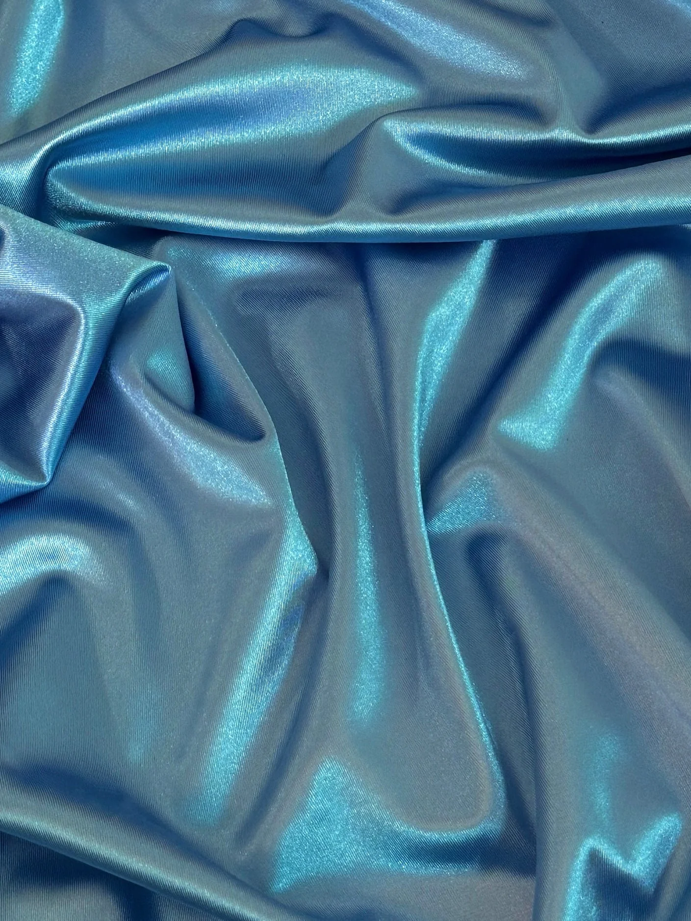 Slate Blue Shiny Nylon Spandex - Image 2