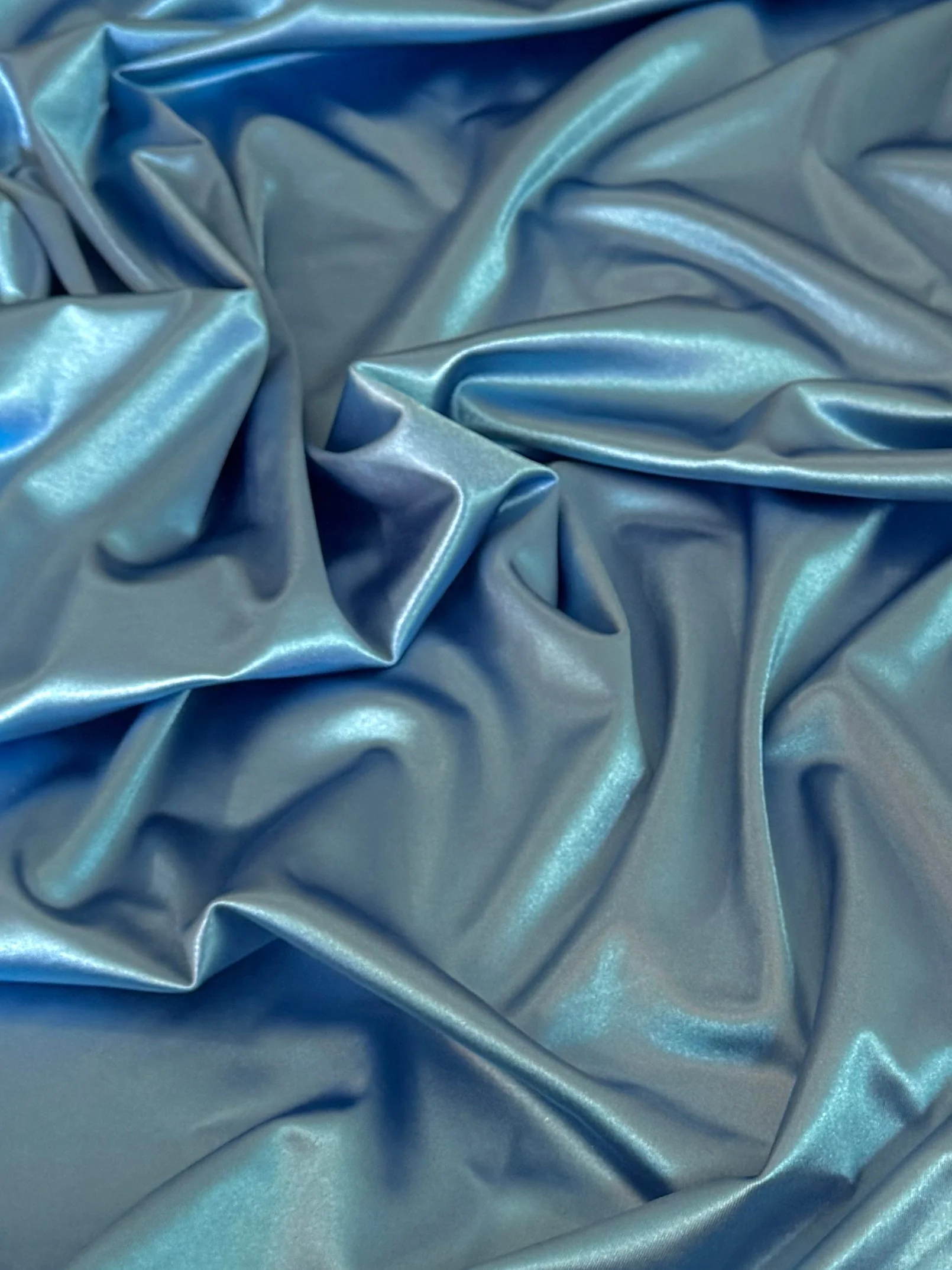 Slate Blue Shiny Nylon Spandex - Image 4