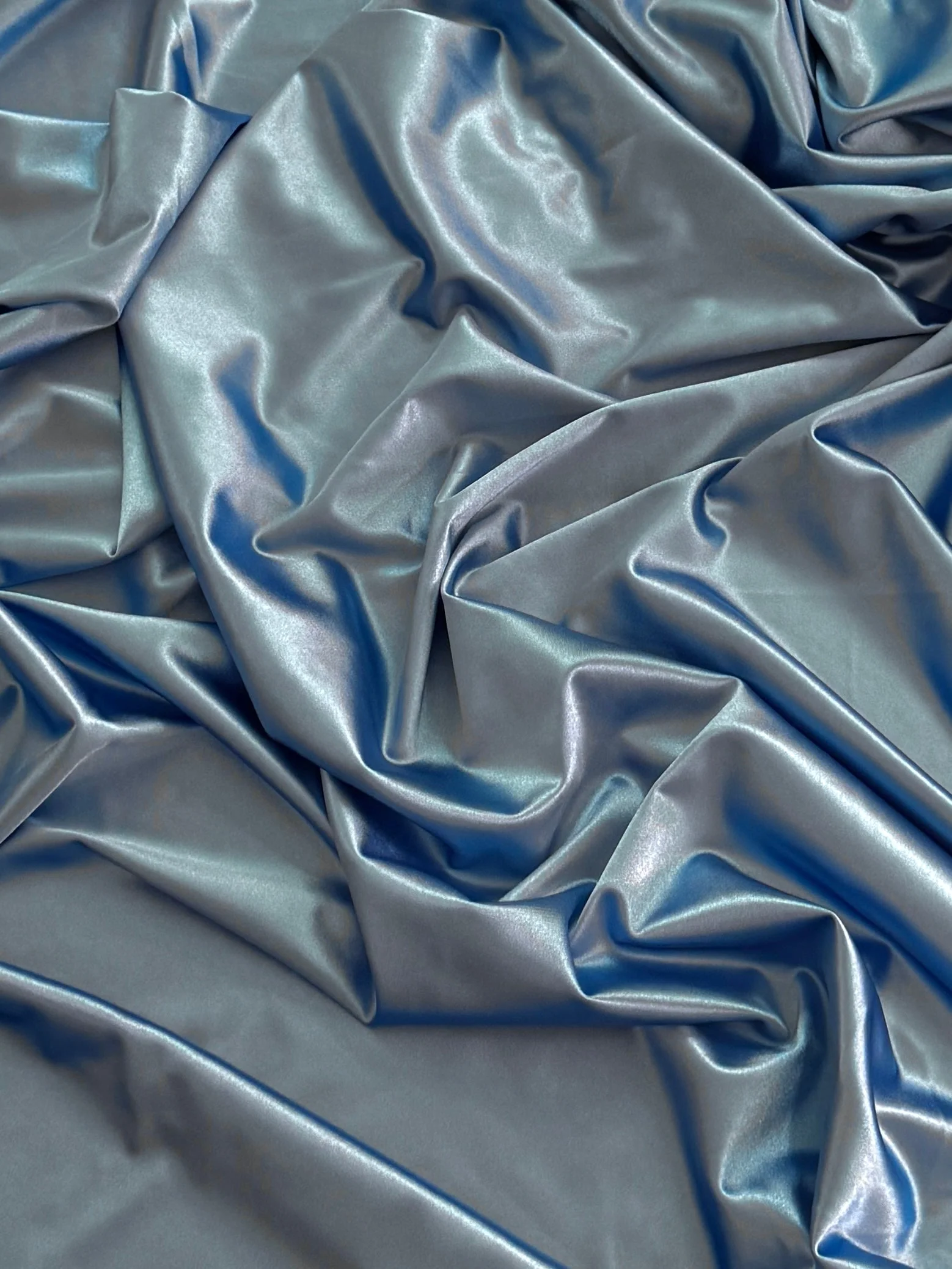 Slate Blue Shiny Nylon Spandex - Image 6