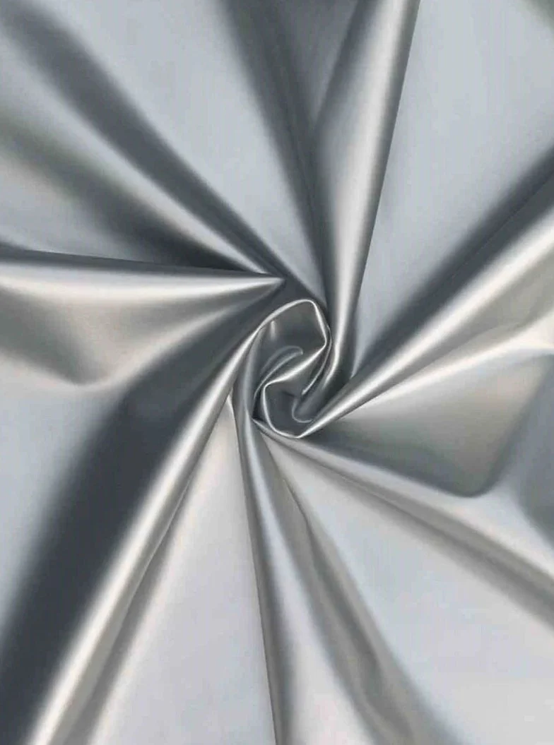 Silver Stretch Faux Leather