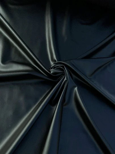 Black 4 Way Stretch Faux Leather