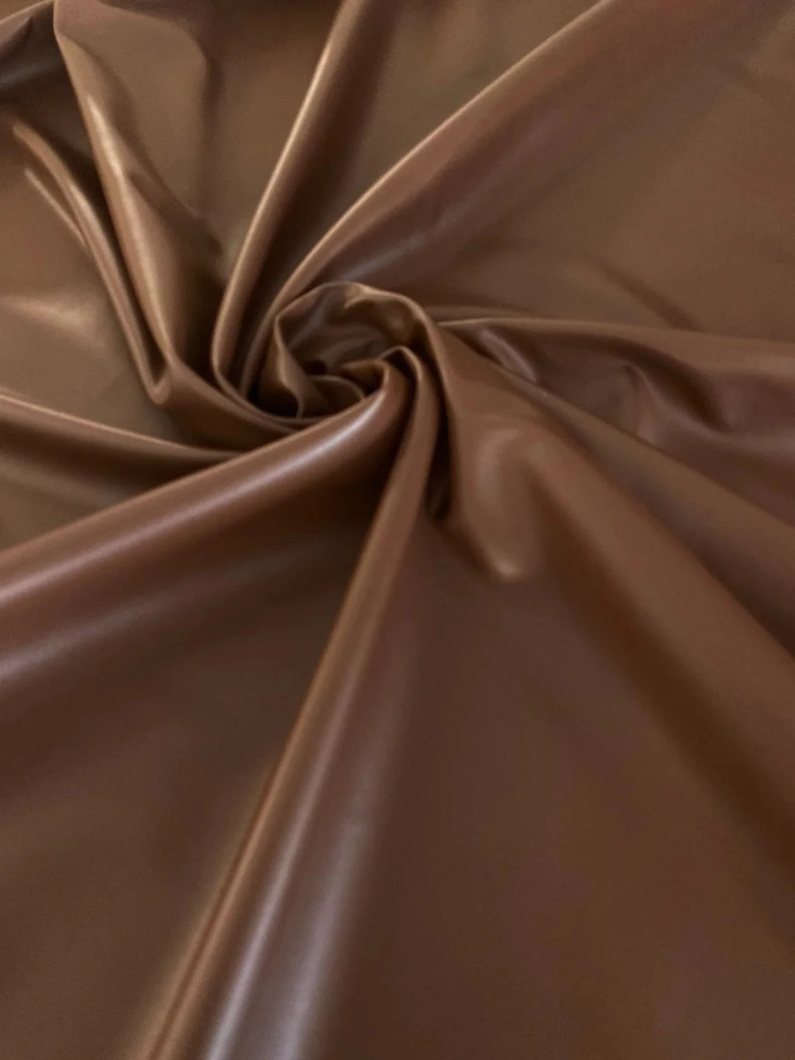 Chocolate Stretch Faux Leather - Image 5