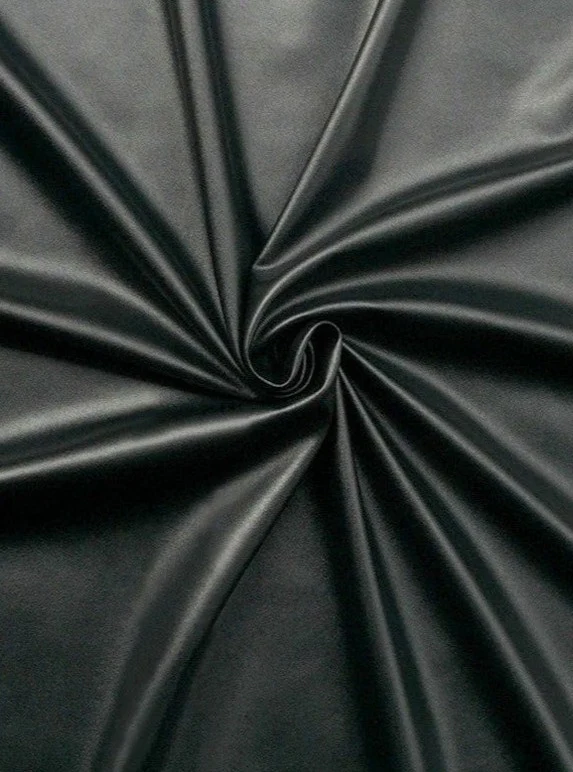 Black Stretch Faux Leather - Image 7
