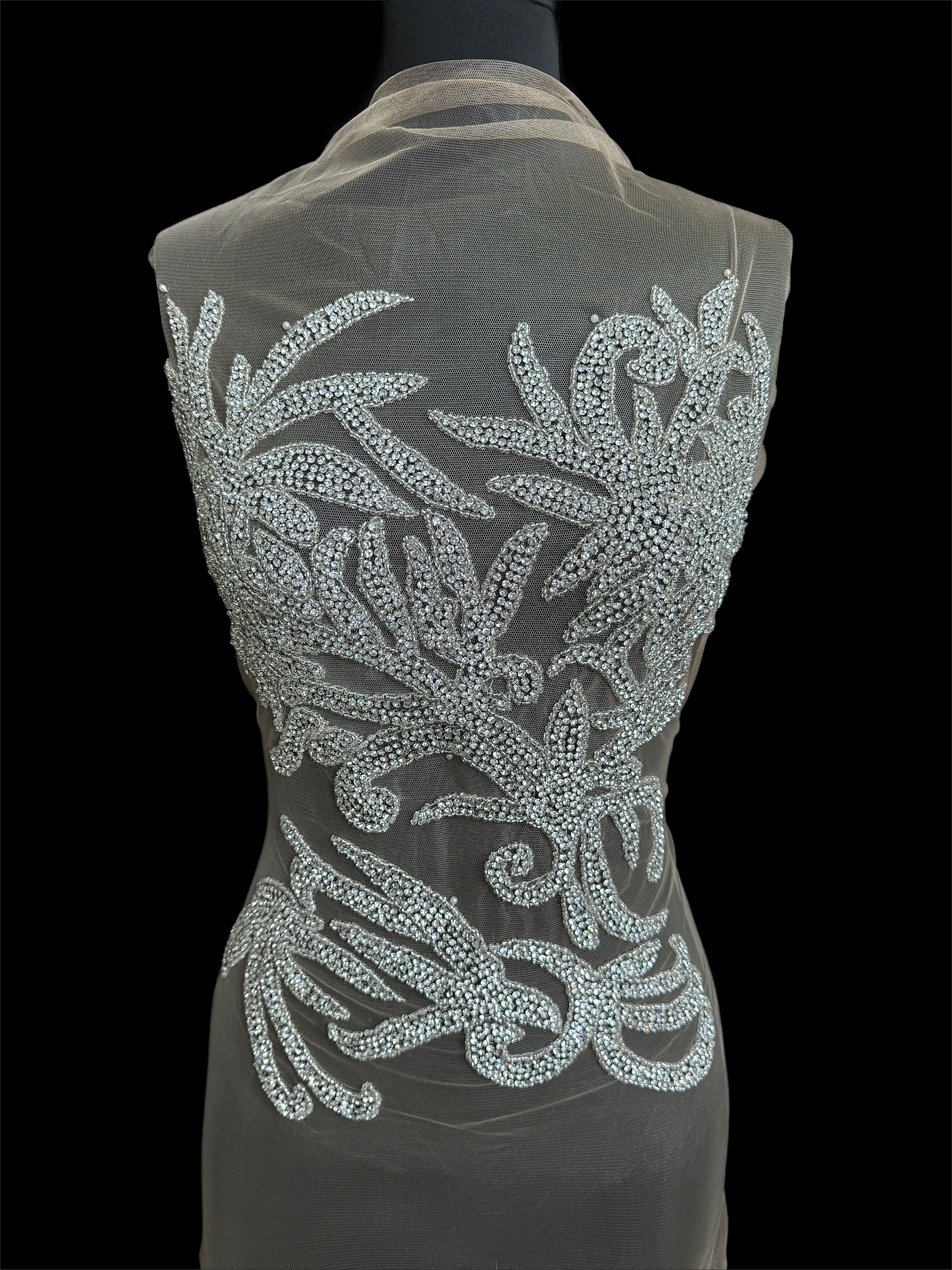 Christina Silver Rhinestones Bodice Applique