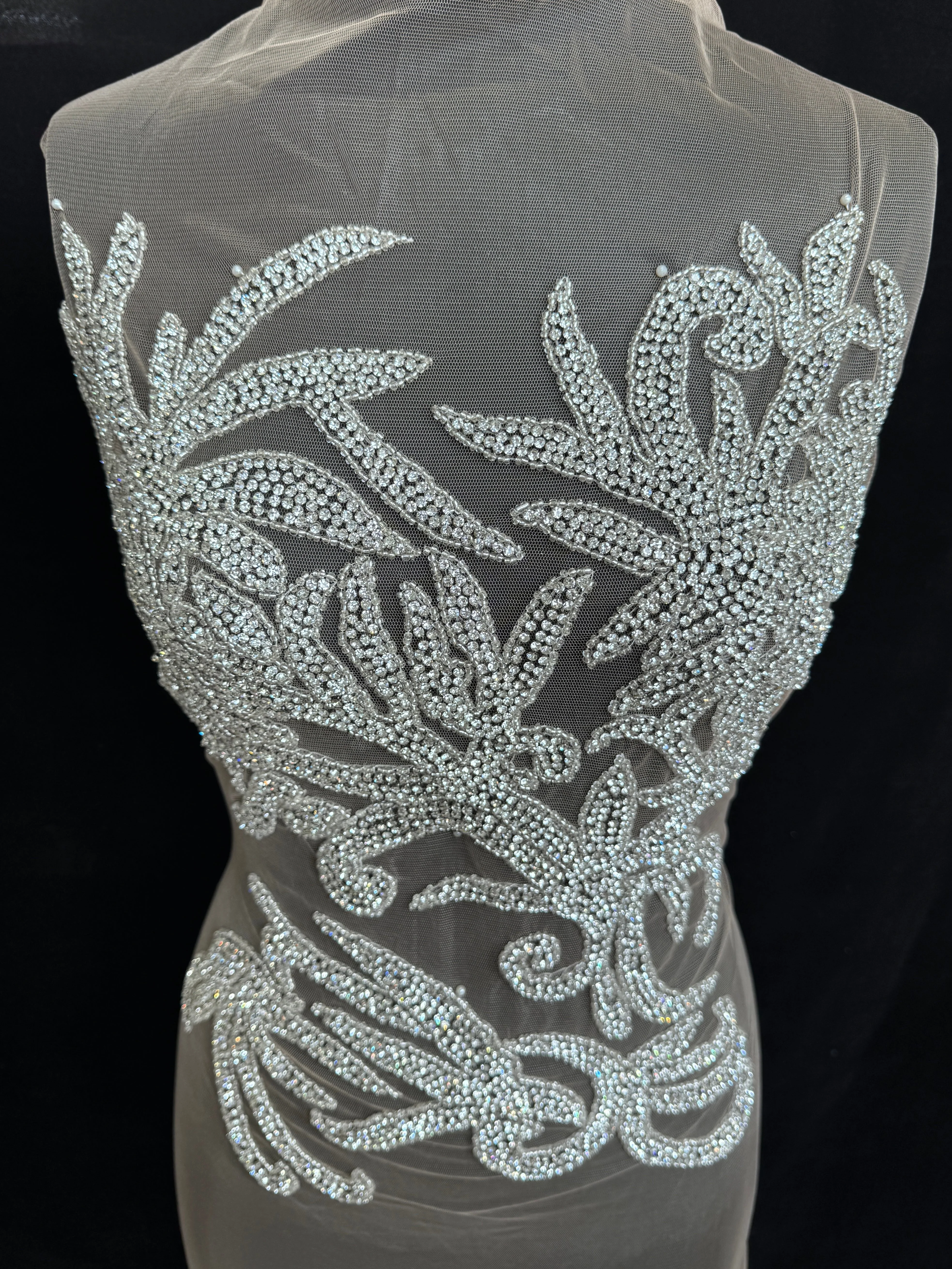 Christina Silver Rhinestones Bodice Applique - Image 3