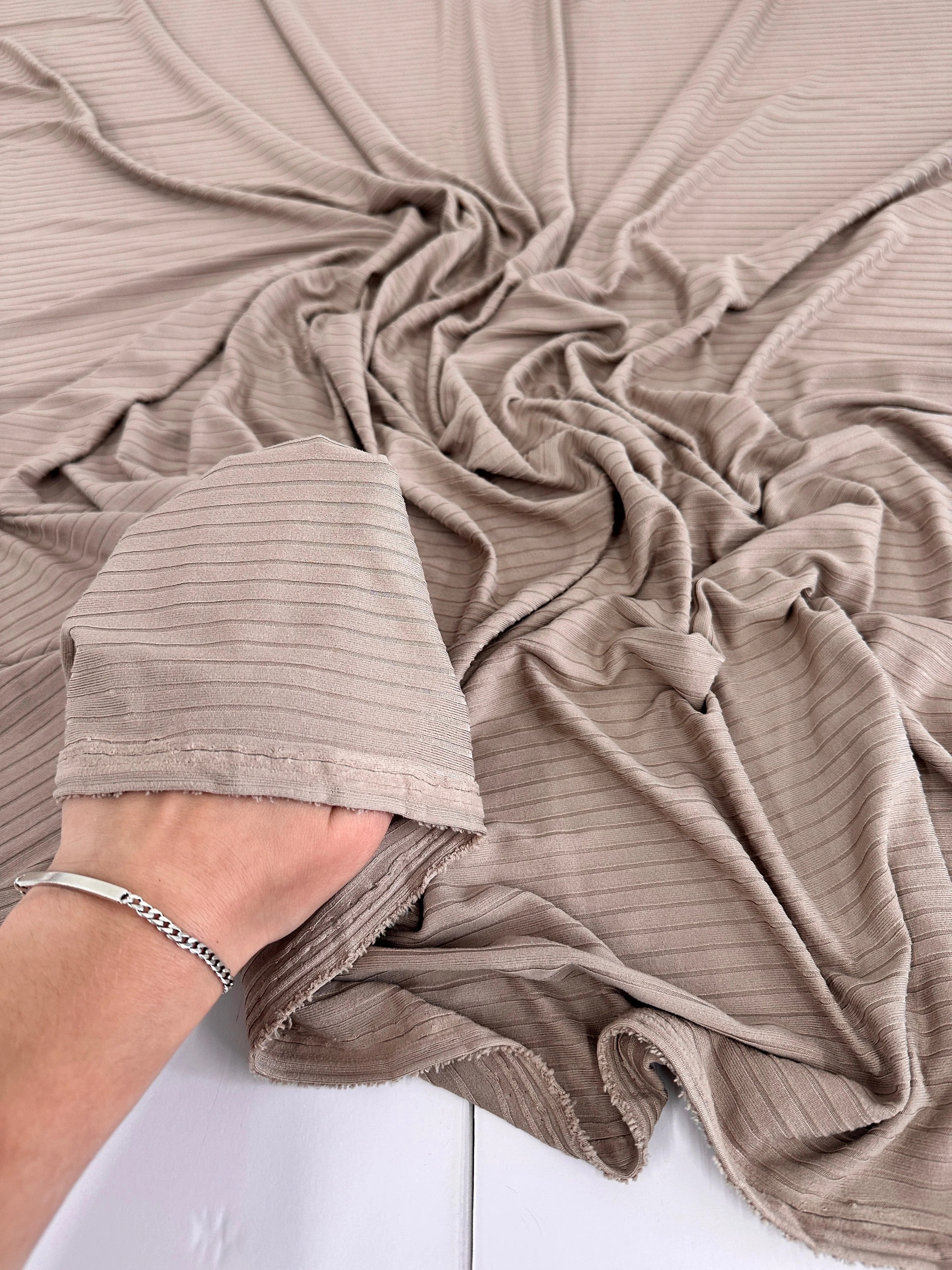 Tan-Mushroom Rib Knit - Image 6