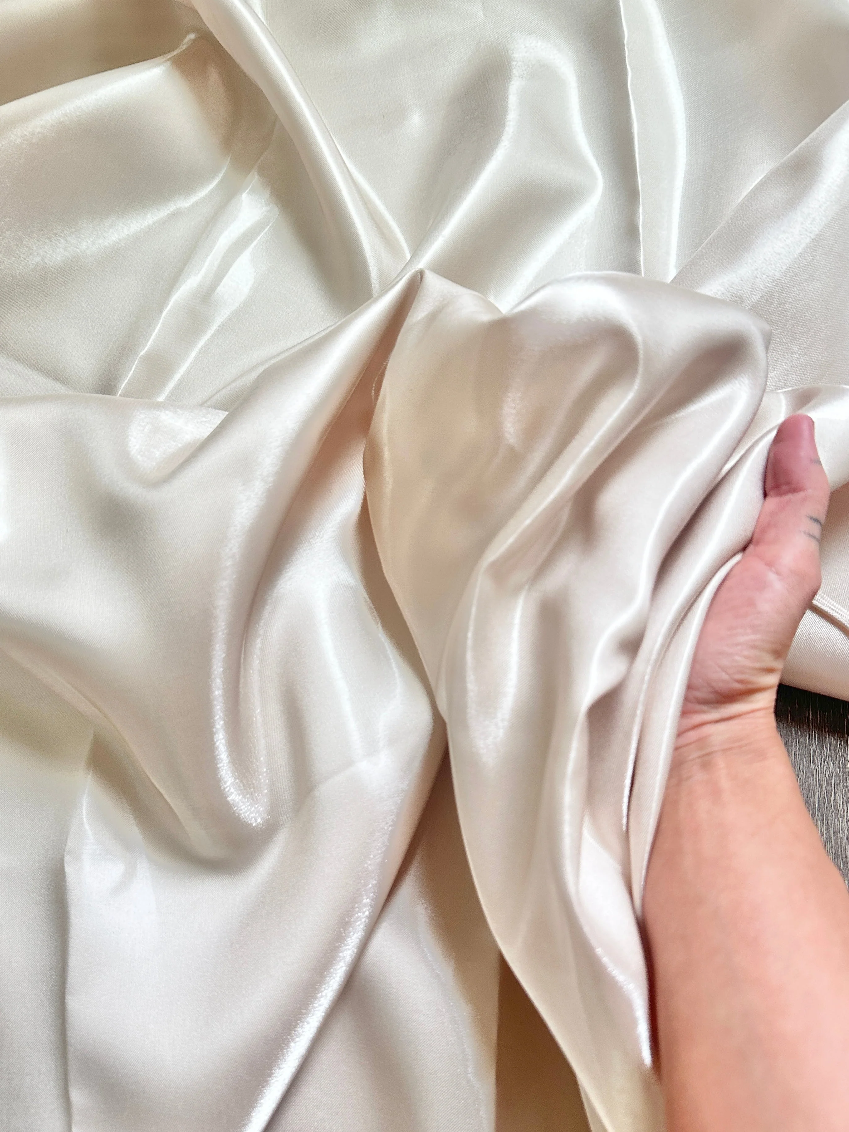 Tapioca Liquid Bridal Satin - Image 4