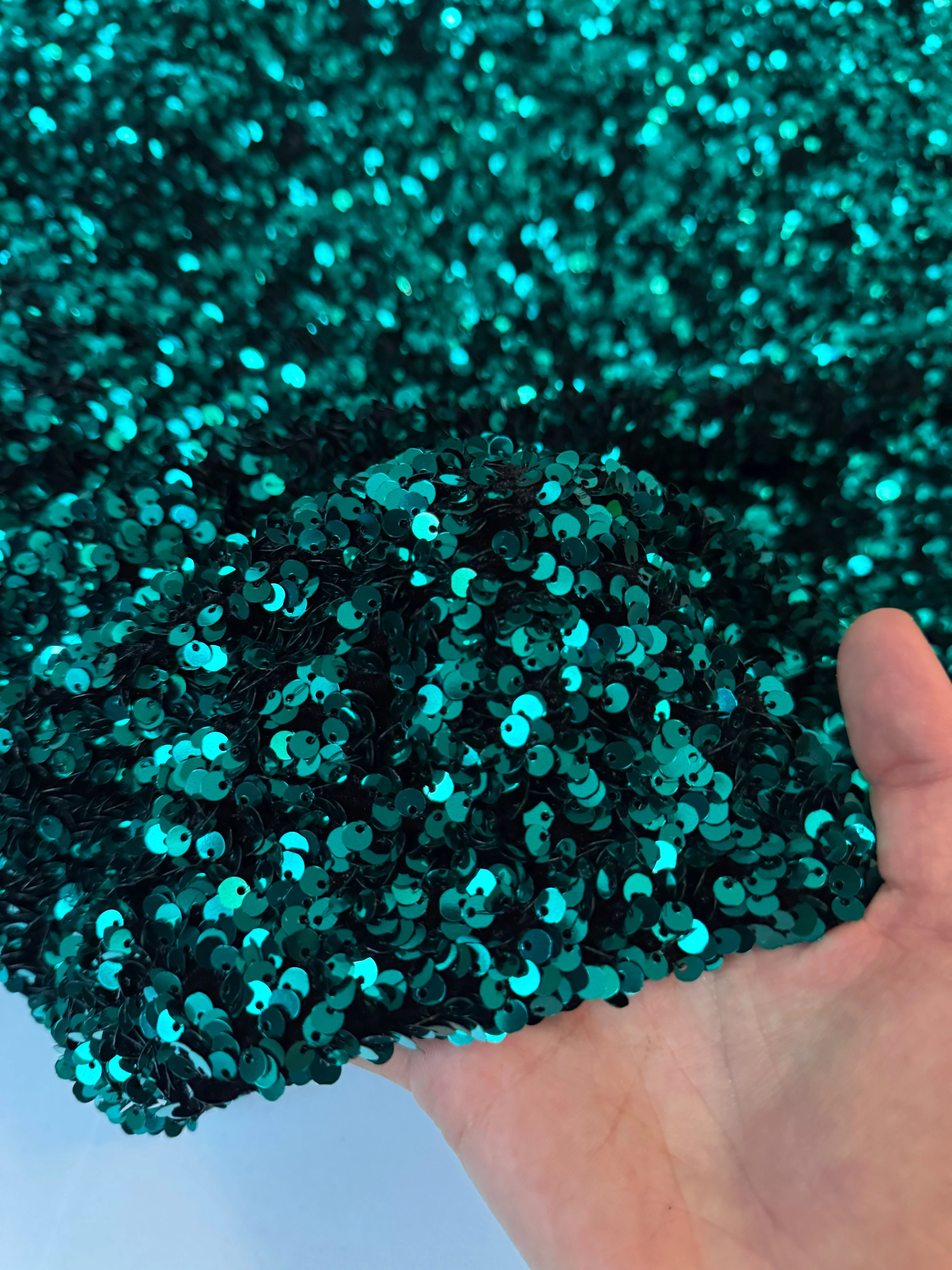 Teal Blue Sequin on Velvet (Exclusive Color) - Image 5