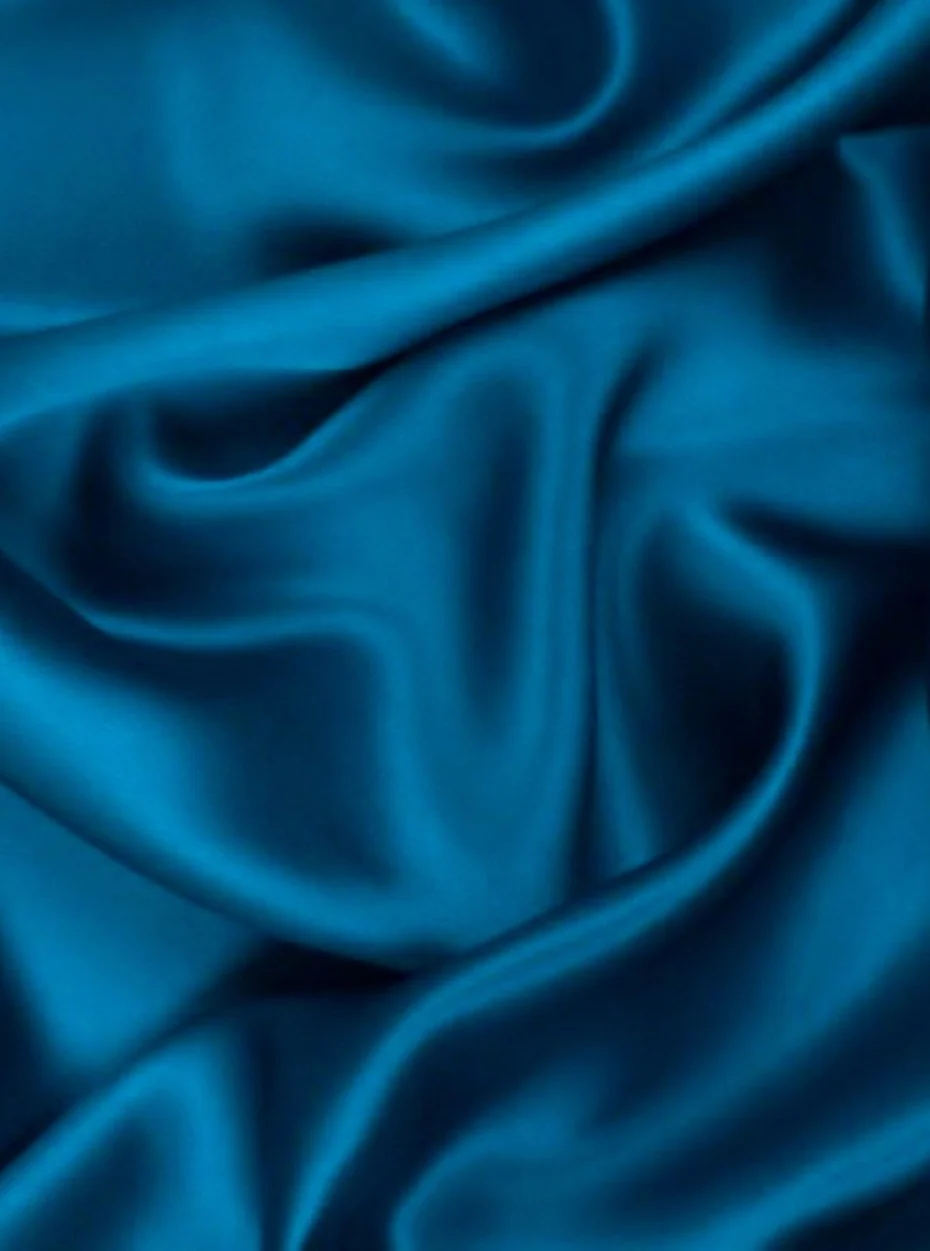 Teal Blue Silky Stretch Satin - Image 6