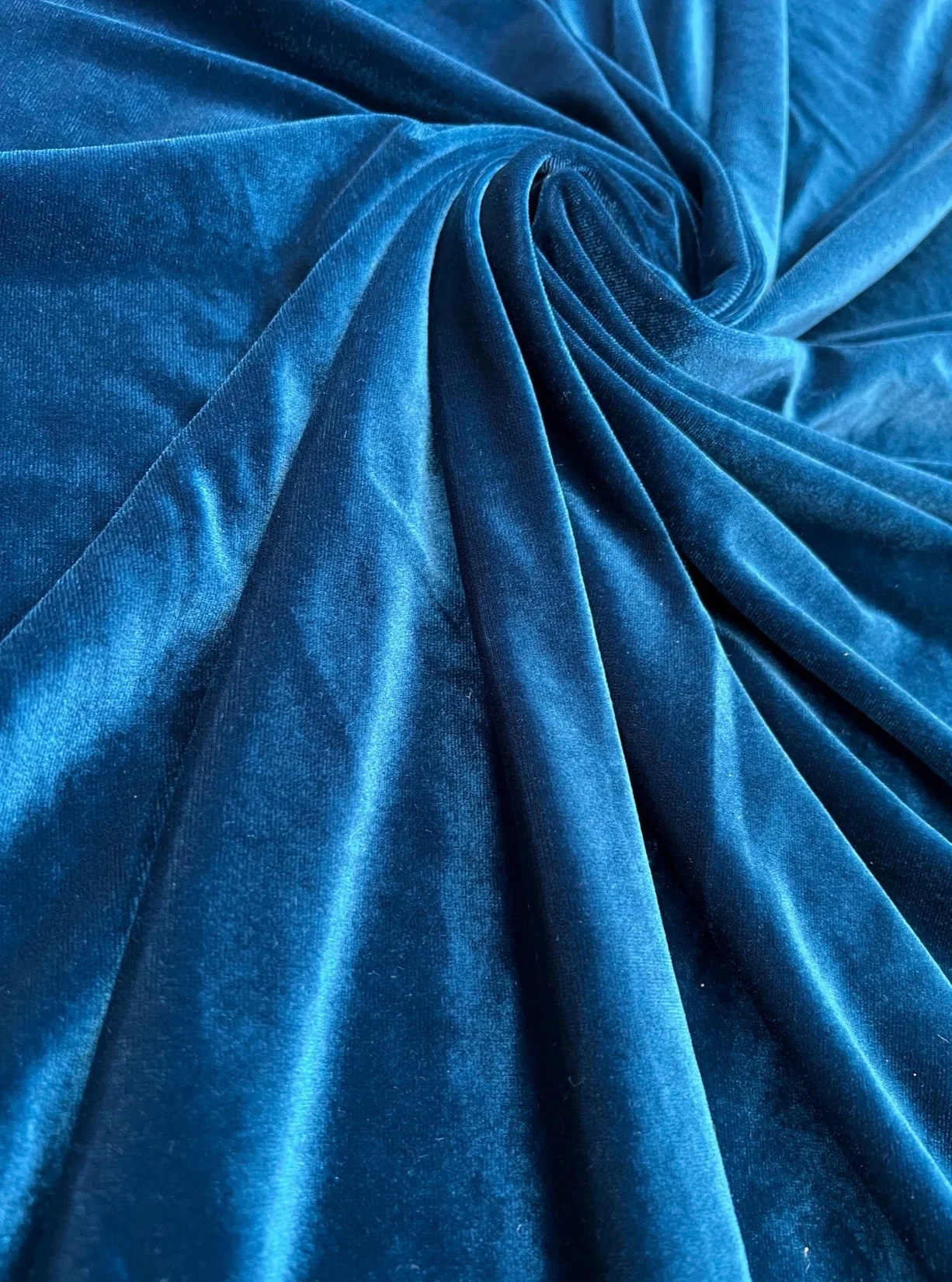 Teal Blue Stretch Velvet - Image 10