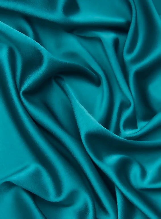 Teal Green Stretch Crepe Back Satin