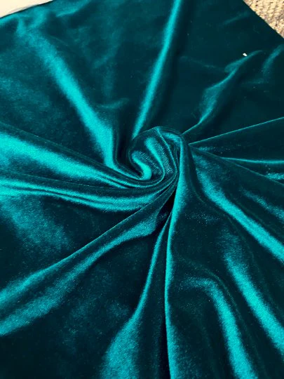 Teal Green Stretch Velvet - Image 5