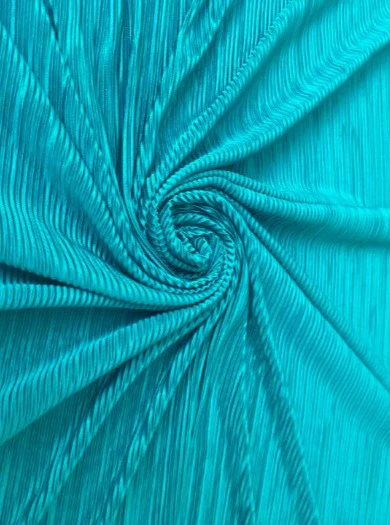 Teal Pleated Stretch Knit