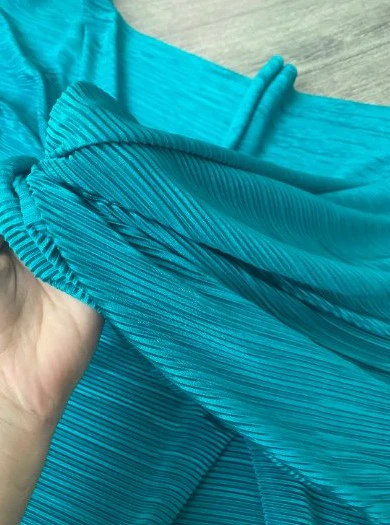 Teal Pleated Stretch Knit - Image 2