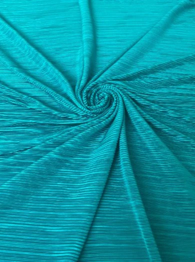 Teal Pleated Stretch Knit - Image 4