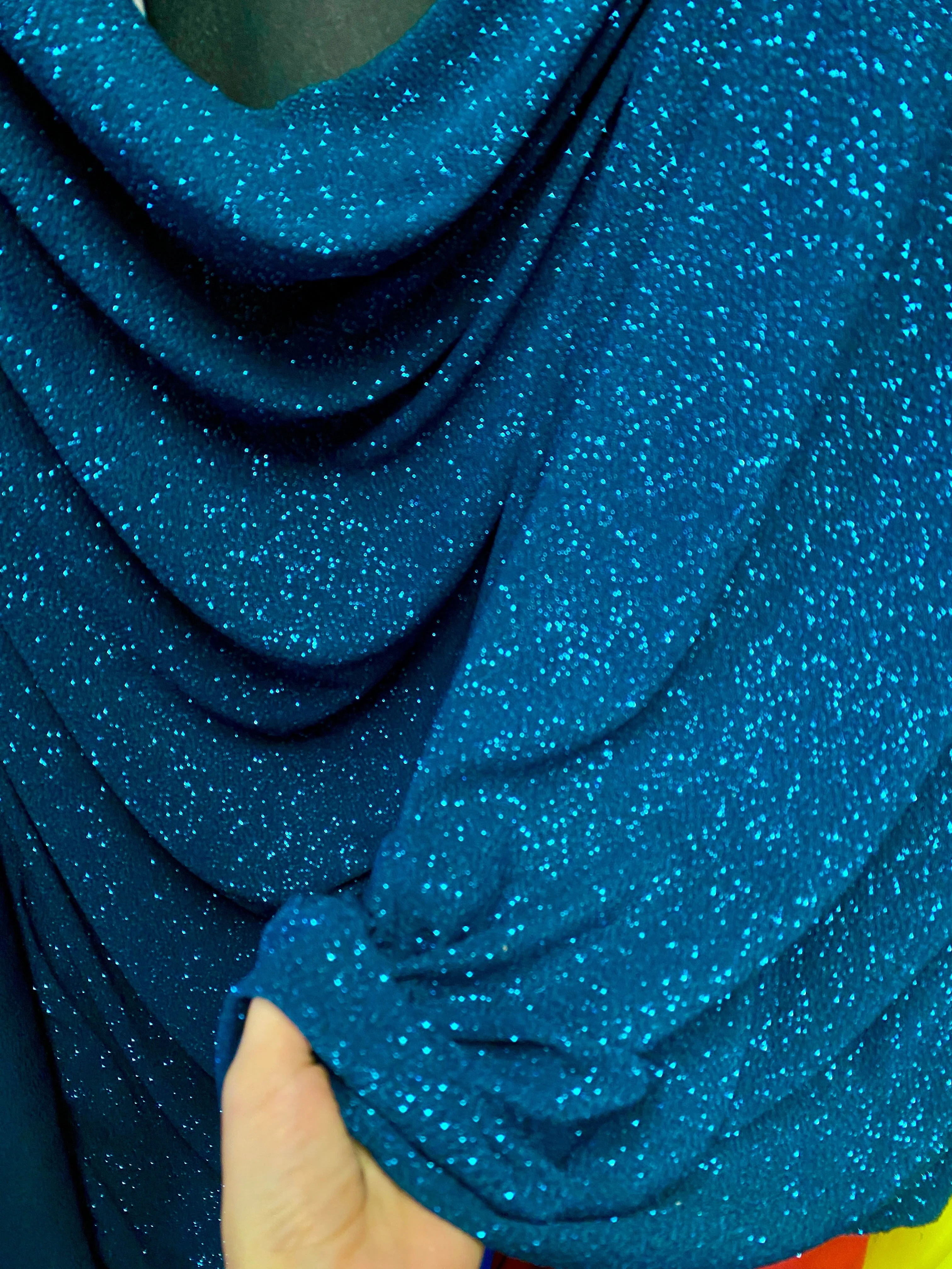 Teal Spandex Lurex Knit - Image 4