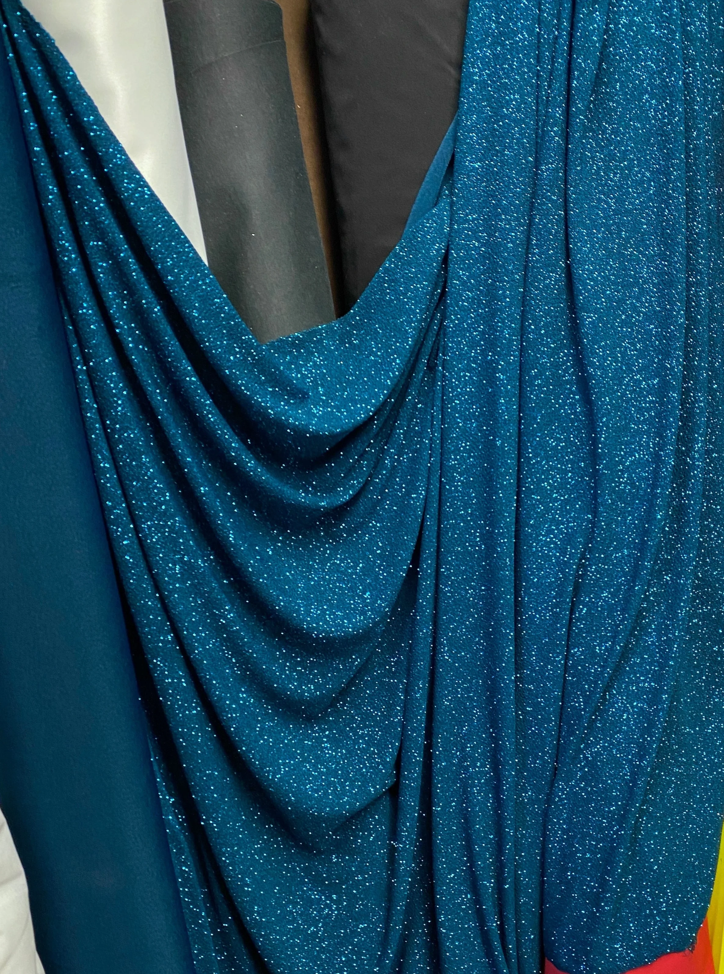 Teal Spandex Lurex Knit - Image 5