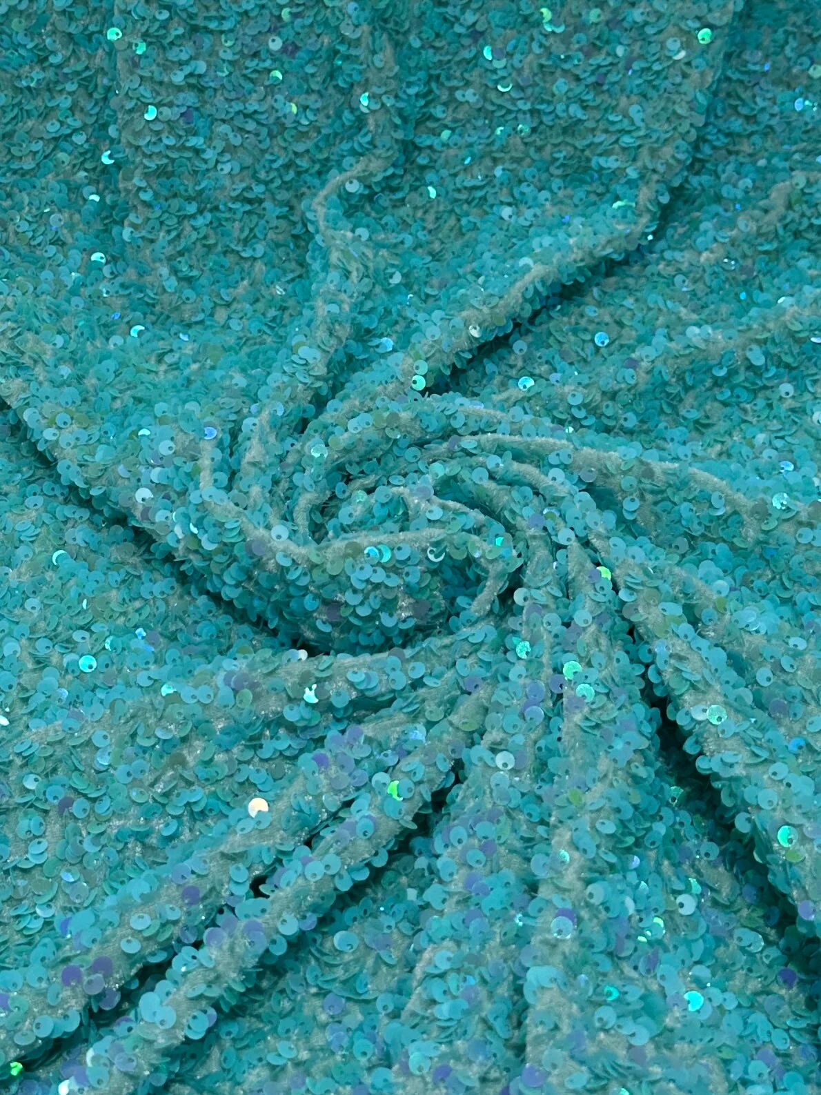 Tiffany Blue Sequin on Velvet - Image 3