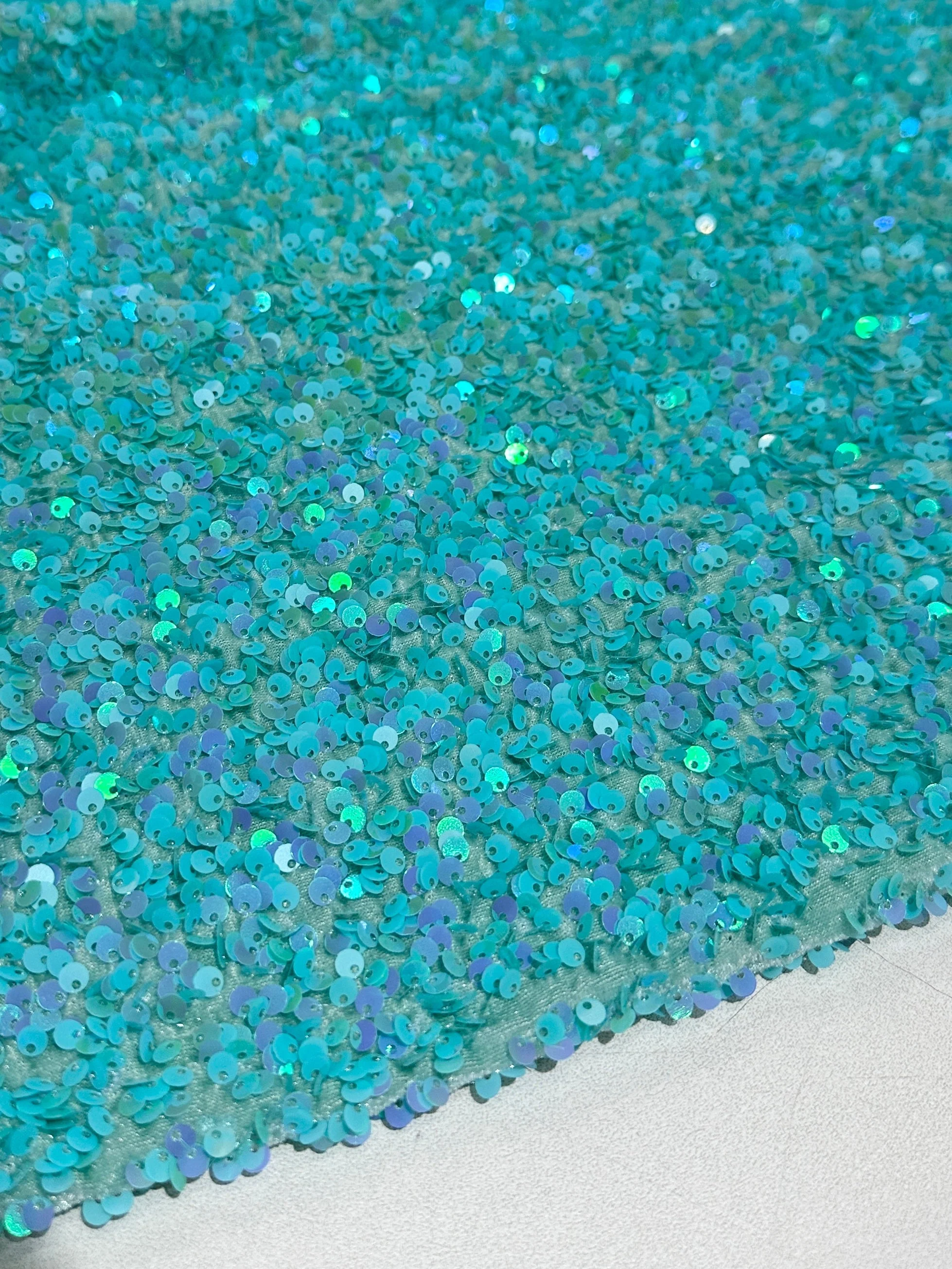 Tiffany Blue Sequin on Velvet - Image 7