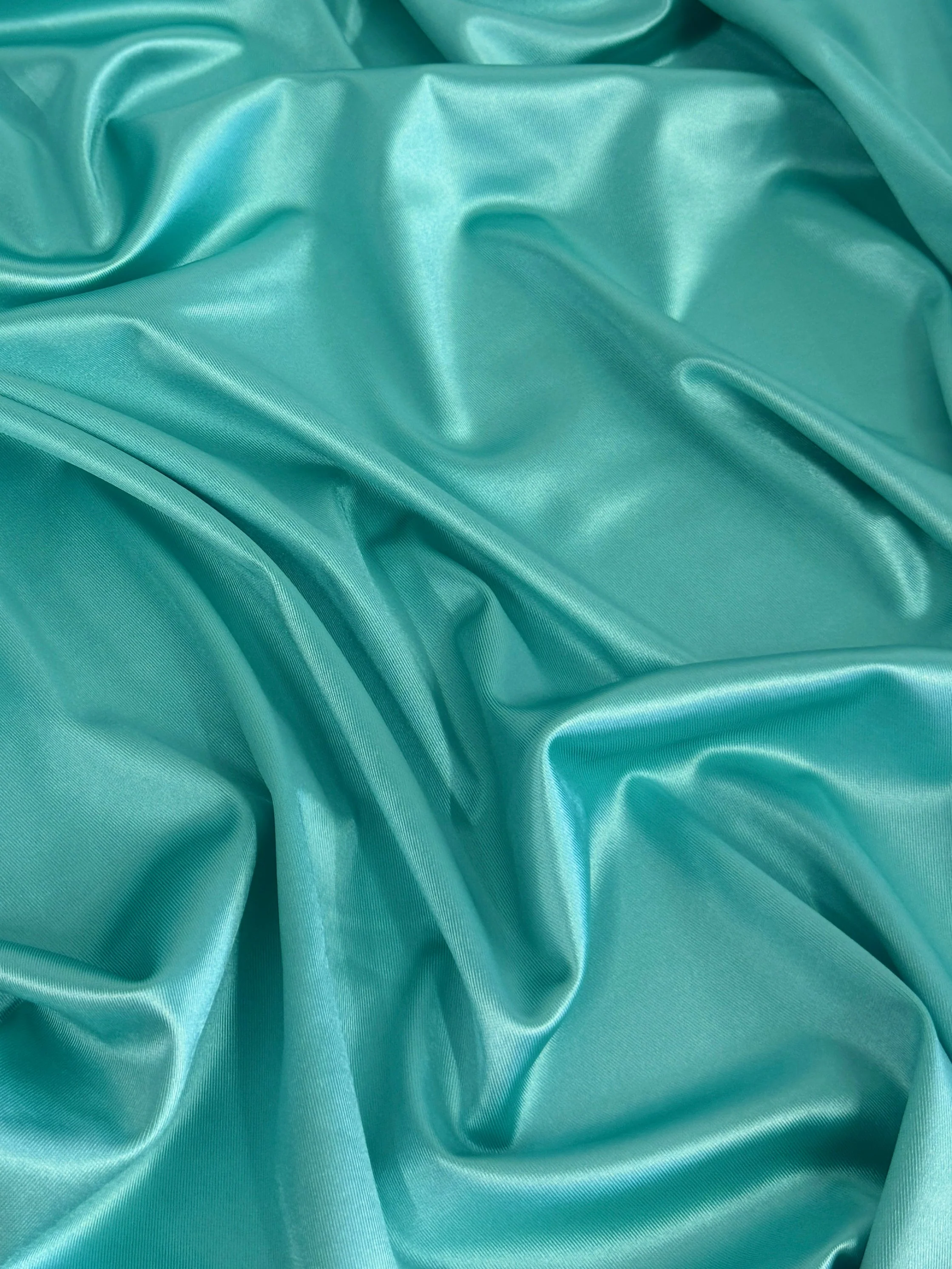 Tiffany Blue Shiny Nylon Spandex - Image 2