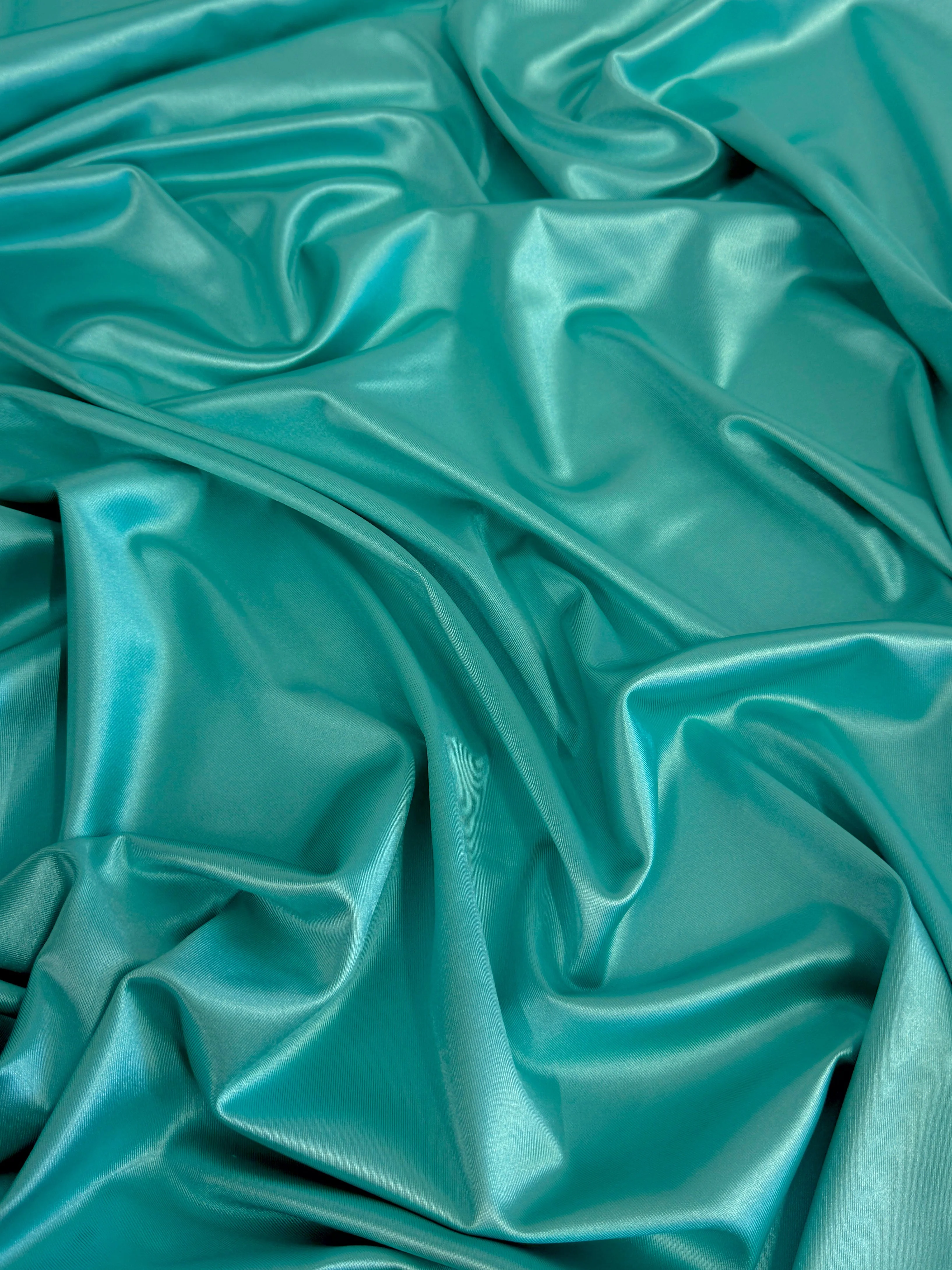 Tiffany Blue Shiny Nylon Spandex - Image 4