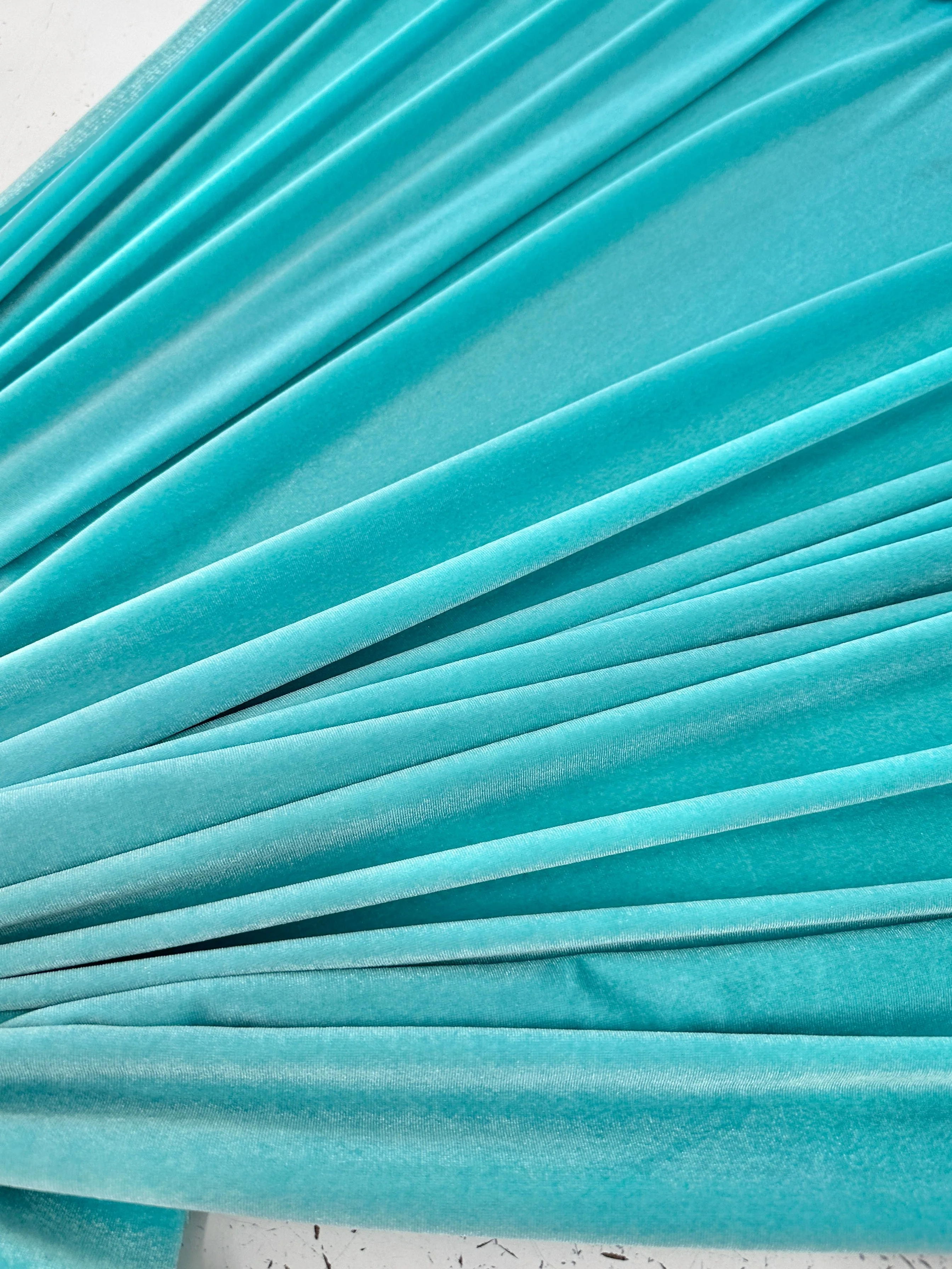 Tiffany Blue Stretch Velvet - Image 7