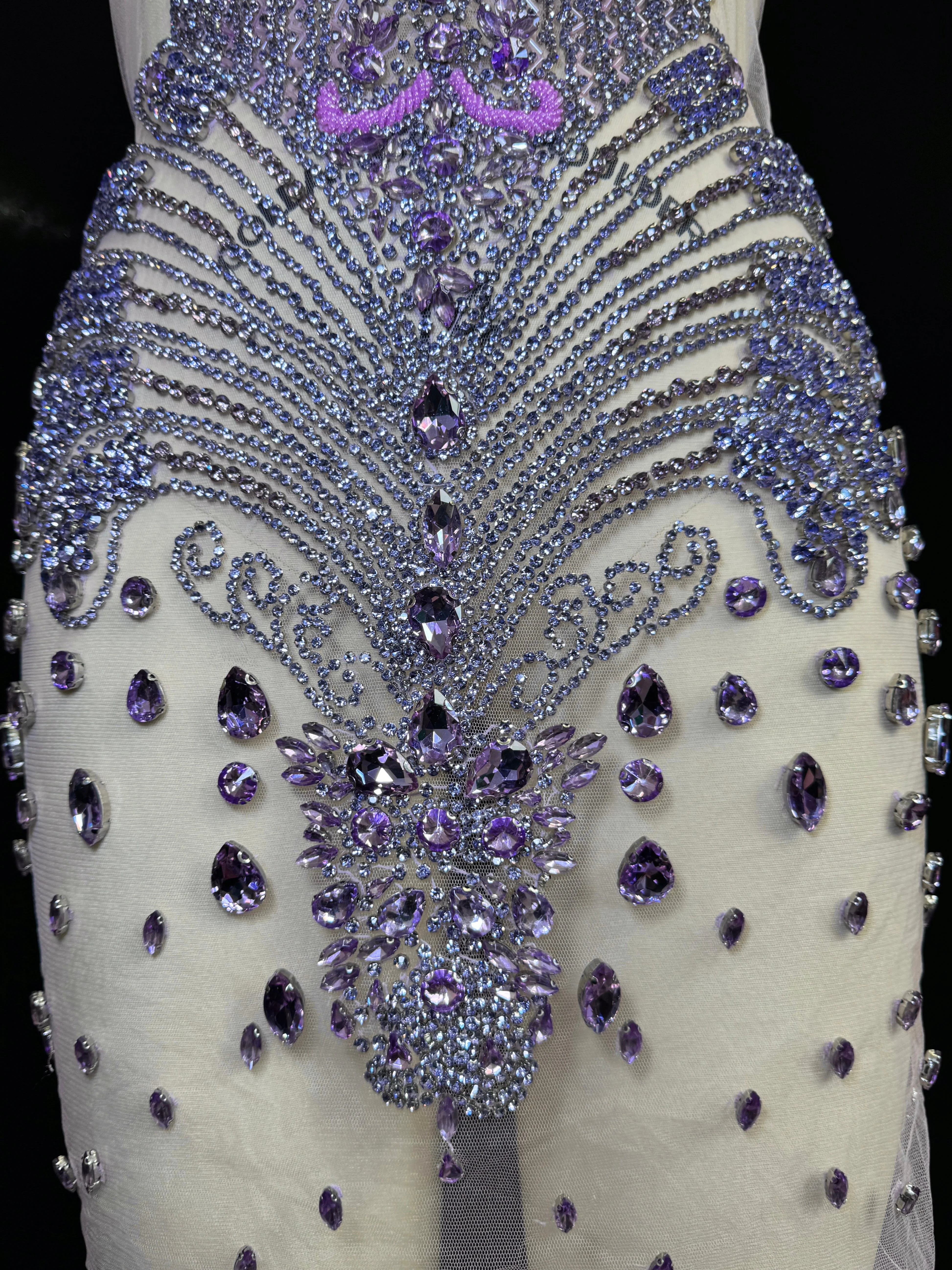 Tina Lavender Rhinestones Bodice Applique - Image 4